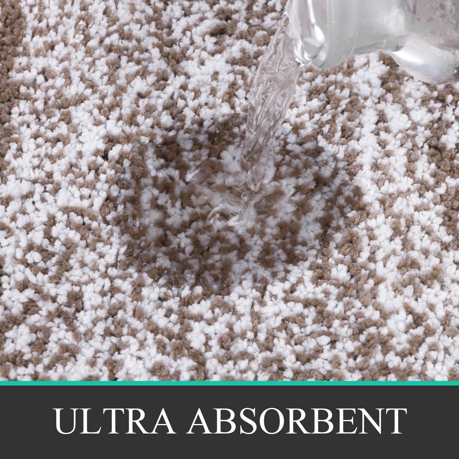 Bsmathom Bathroom Rugs Sets 4 Piece With Toilet Lid Cover, Non-Slip Bathroom Rugs And Mats Sets, Absorbent Bath Rugs For Bathroo