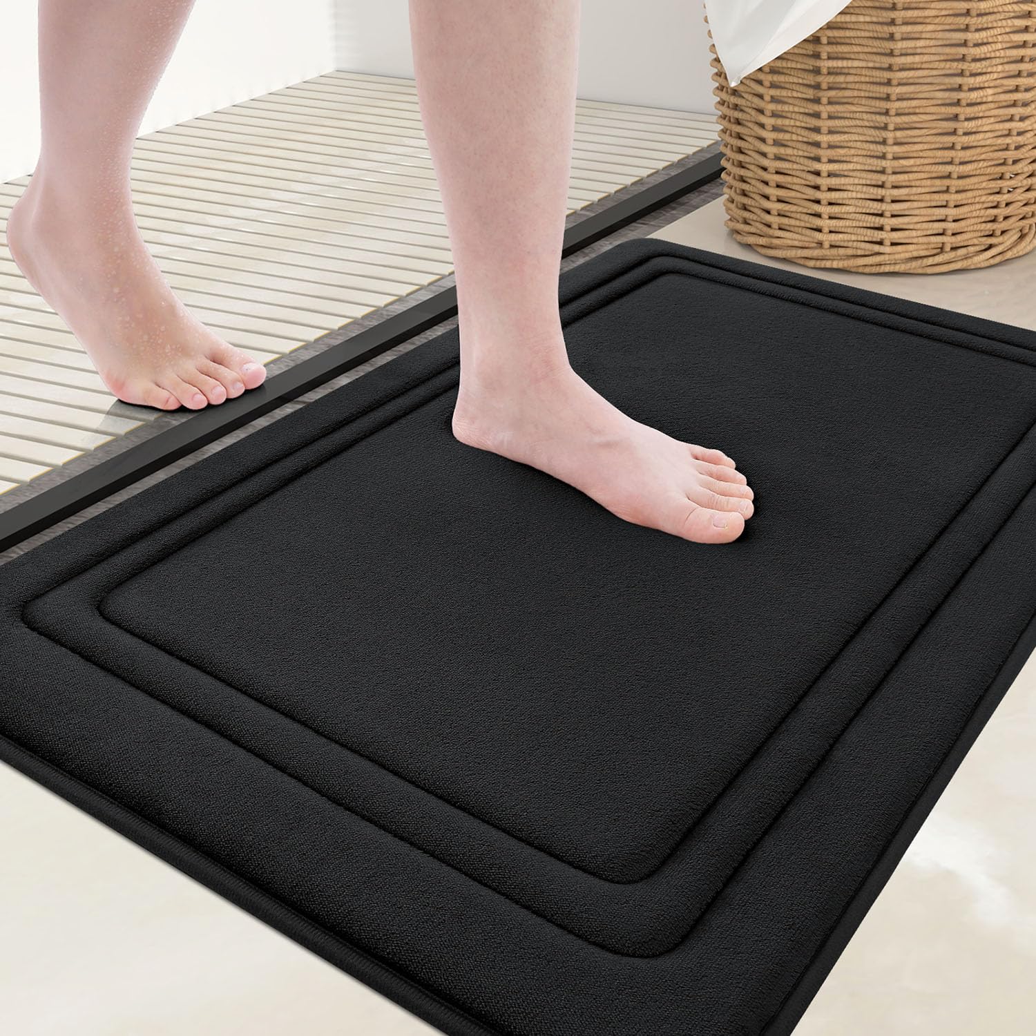 Grandaily Memory Foam Bath Mat Rug 30X20, Ultra Soft, Non-Slip And Absorbent Bathroom Rugs, Machine Wash Dry, Comfortable Bath R