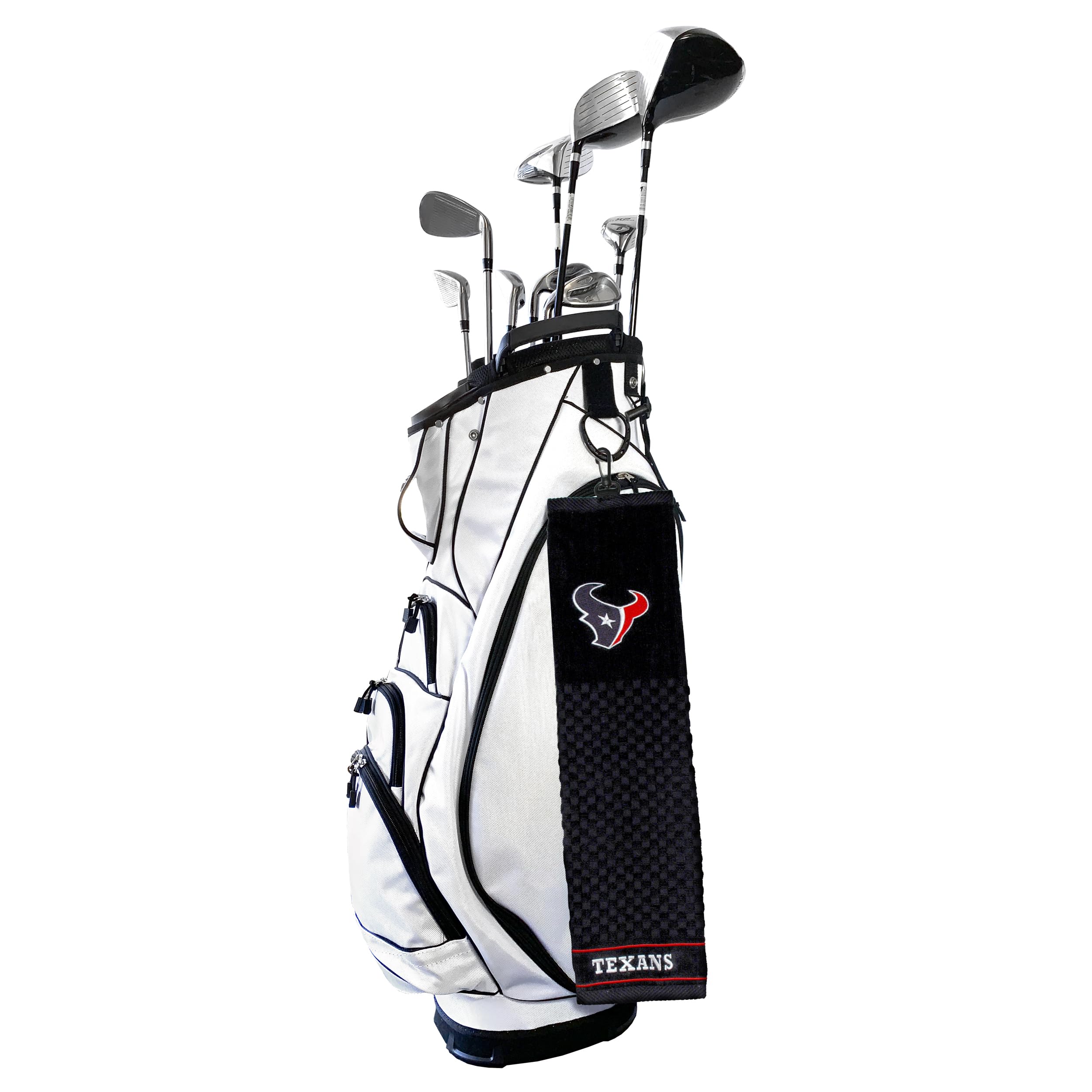 Team Golf Nfl Houston Texans Embroidered Golf Towel Embroidered Golf Towel, Checkered Scrubber Design, Embroidered Logo