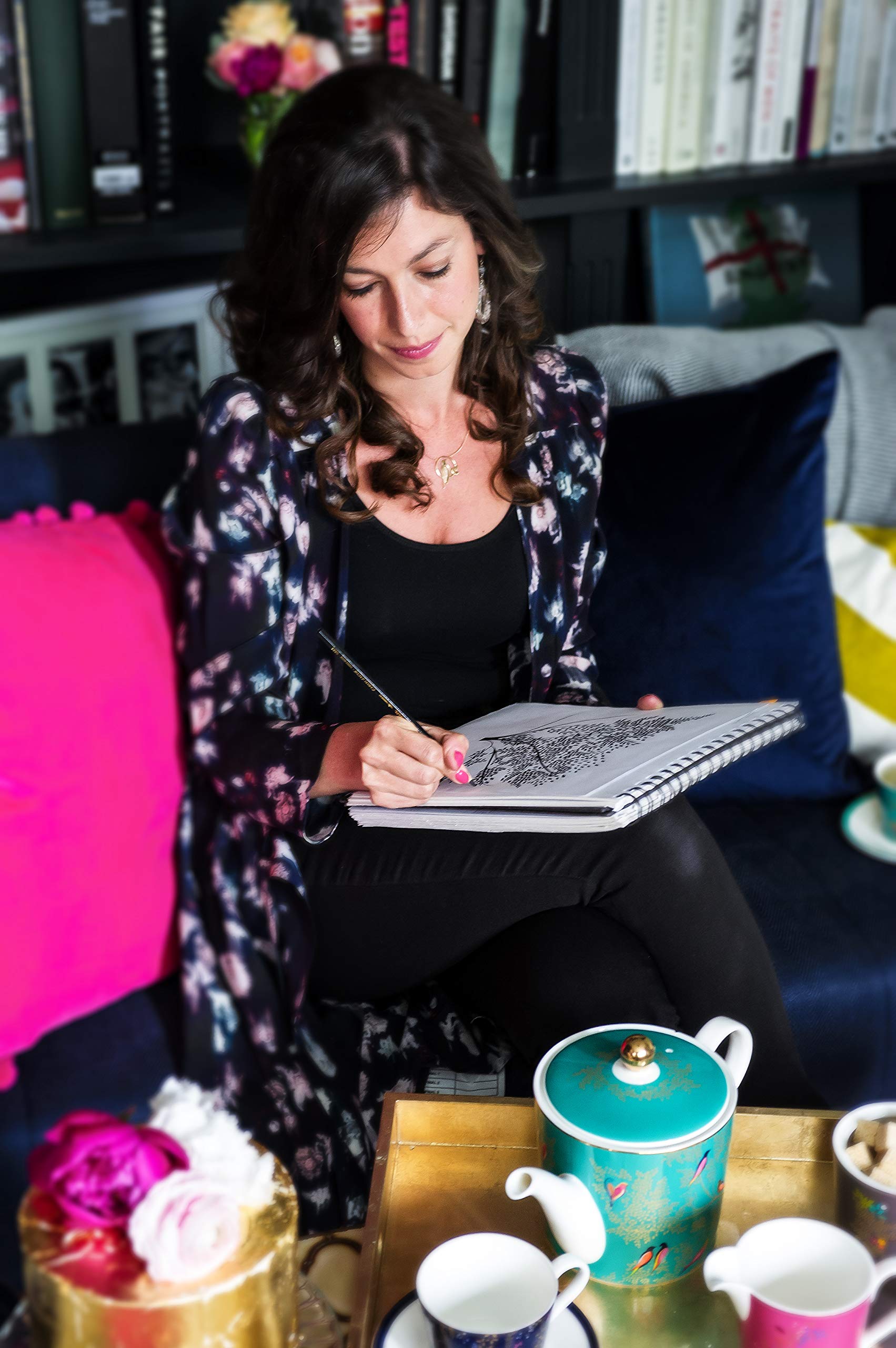 Portmeirion Sara Miller London Chelsea Cream Jug | 8 Oz Small Creamer Pitcher For Coffee And Milk | Made From Fine China With Go