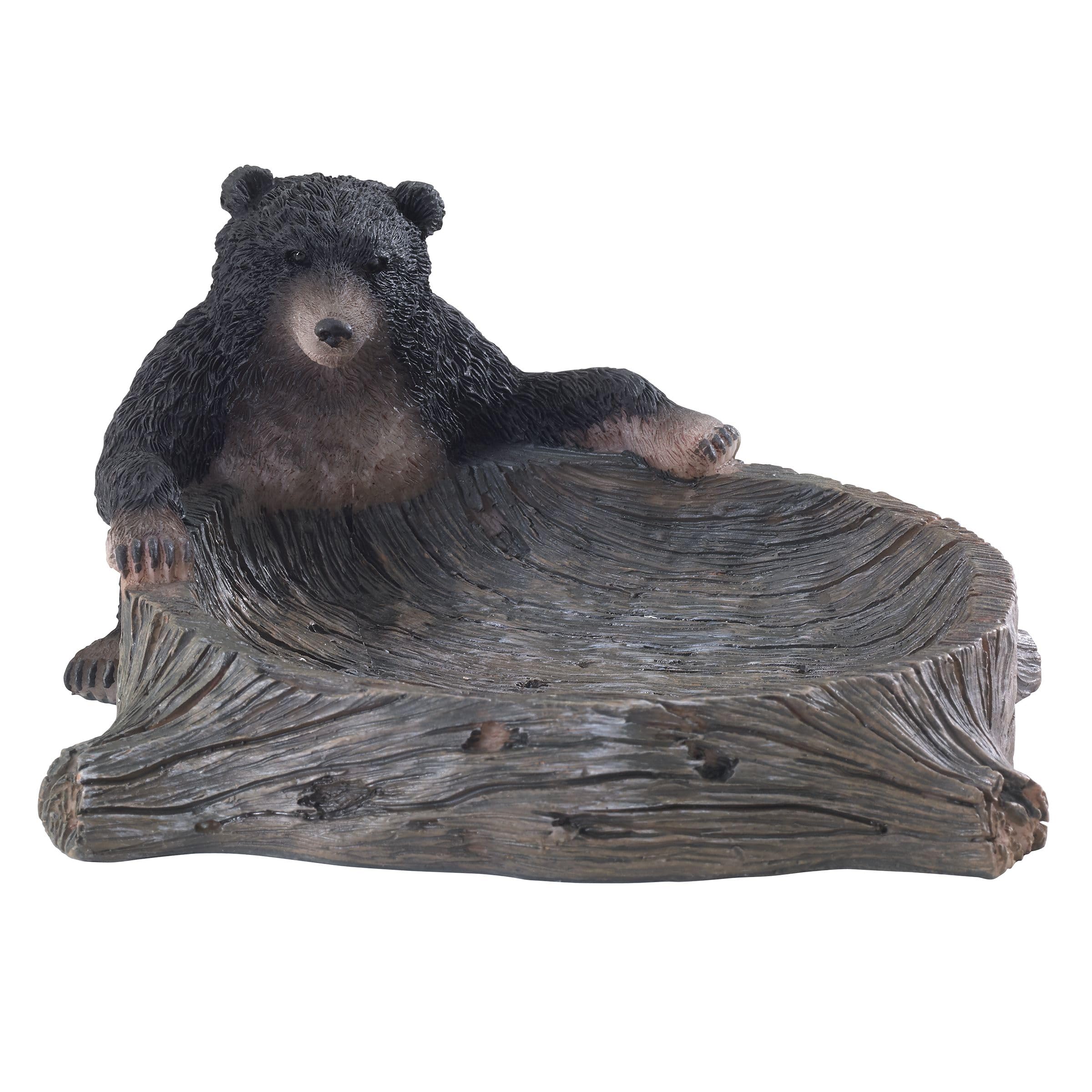 Avanti Linens - Soap Dish, Countertop Accessories, Lodge Inspired Bathroom Decor (Black Bear Lodge Collection)