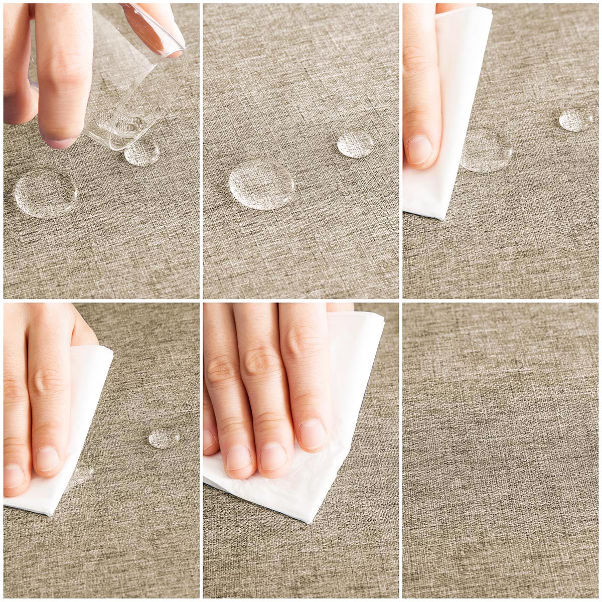 Jucfhy Rectangle Table Cloth,Linen Tablecloth Heavy Duty Fabric,Stain Resistant,Water Resistant Washable Table Cloths,Decorative