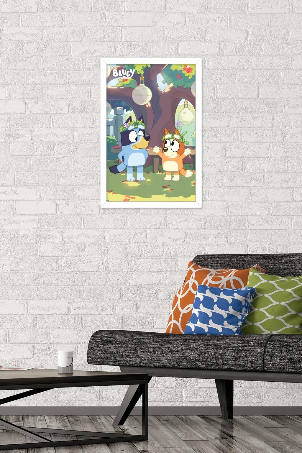 Trends International Bluey - Duo Wall Poster, 14.72'' X 22.37'', White Framed Version