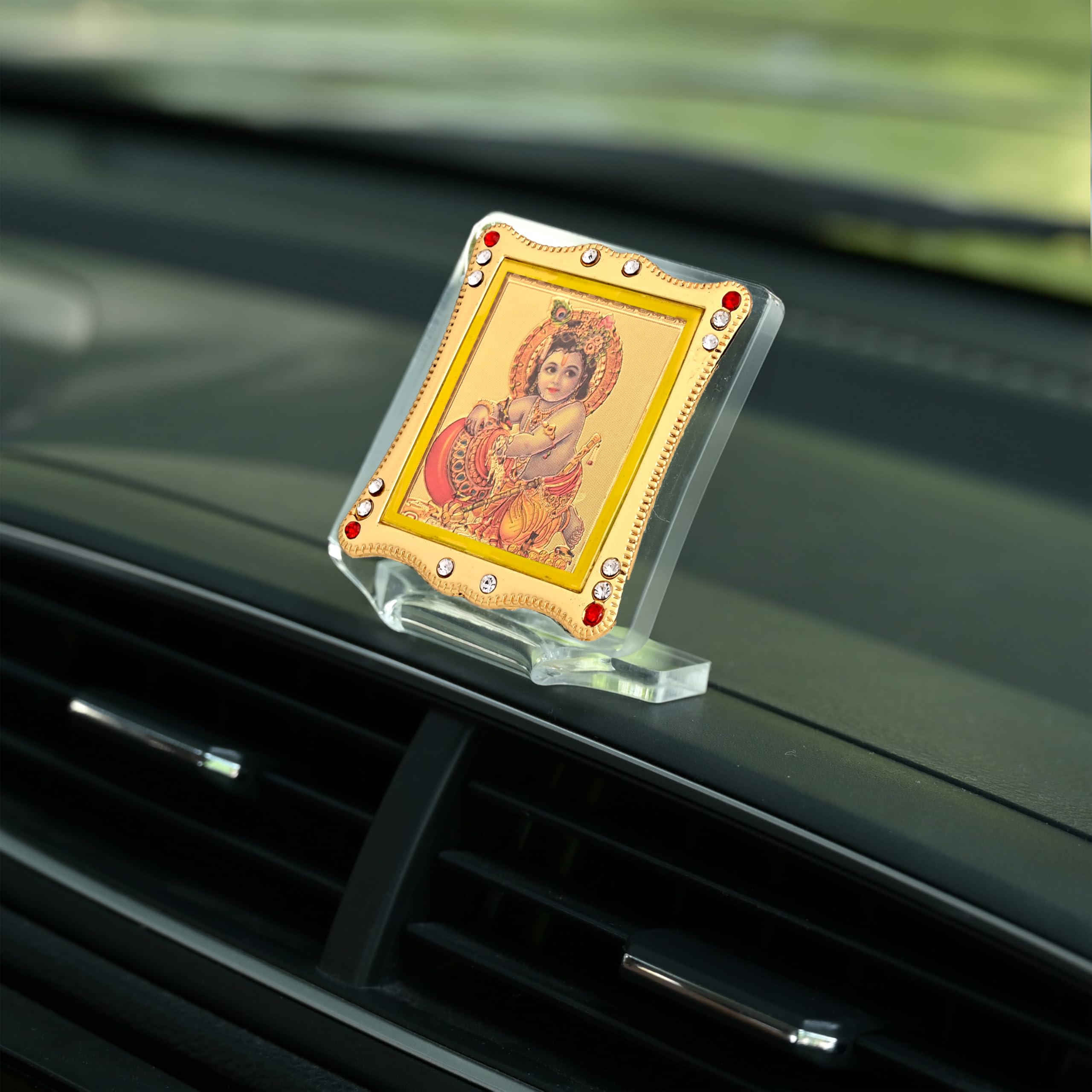 Shoppersduniya Laddu Gopal Little Krishna Idol for Car Dashboard Showpiece Office Home Dcor