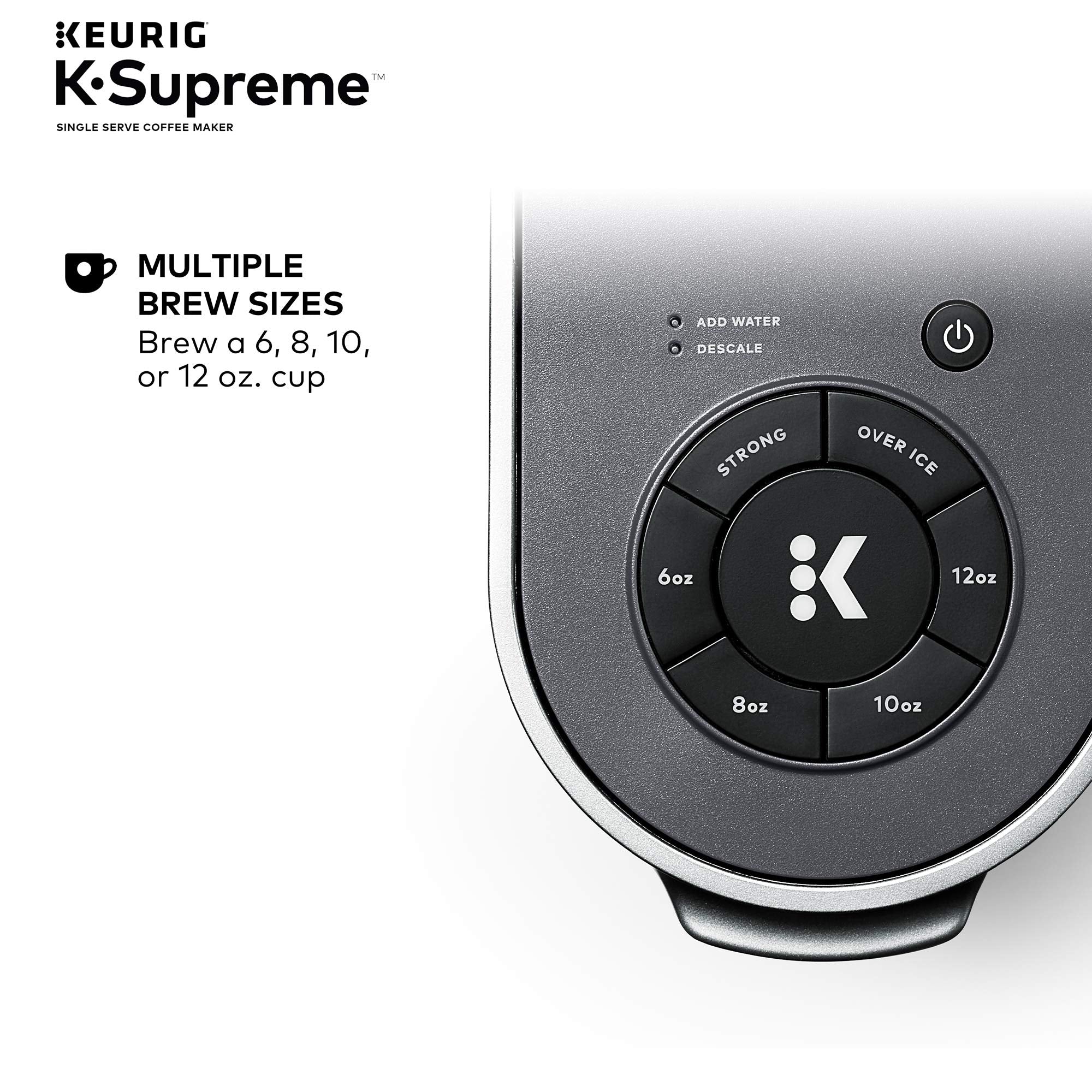 Keurig K-Supreme Single Serve K-Cup Pod Coffee Maker, Multistream Technology, Gray