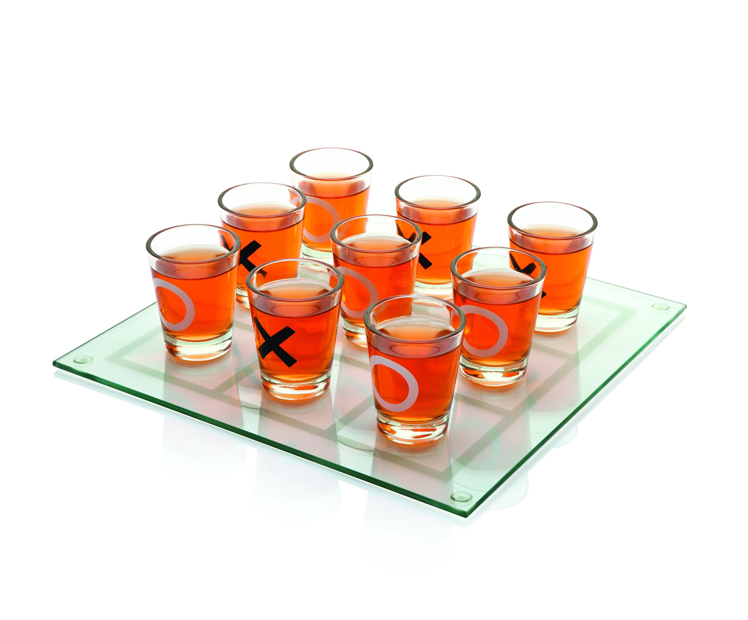 True Tic Tac Shot Board Games For Adults Includes Tic Tac Toe Board And 9 Clear Shot Glasses Set, Birthday Party, Bachelorette P