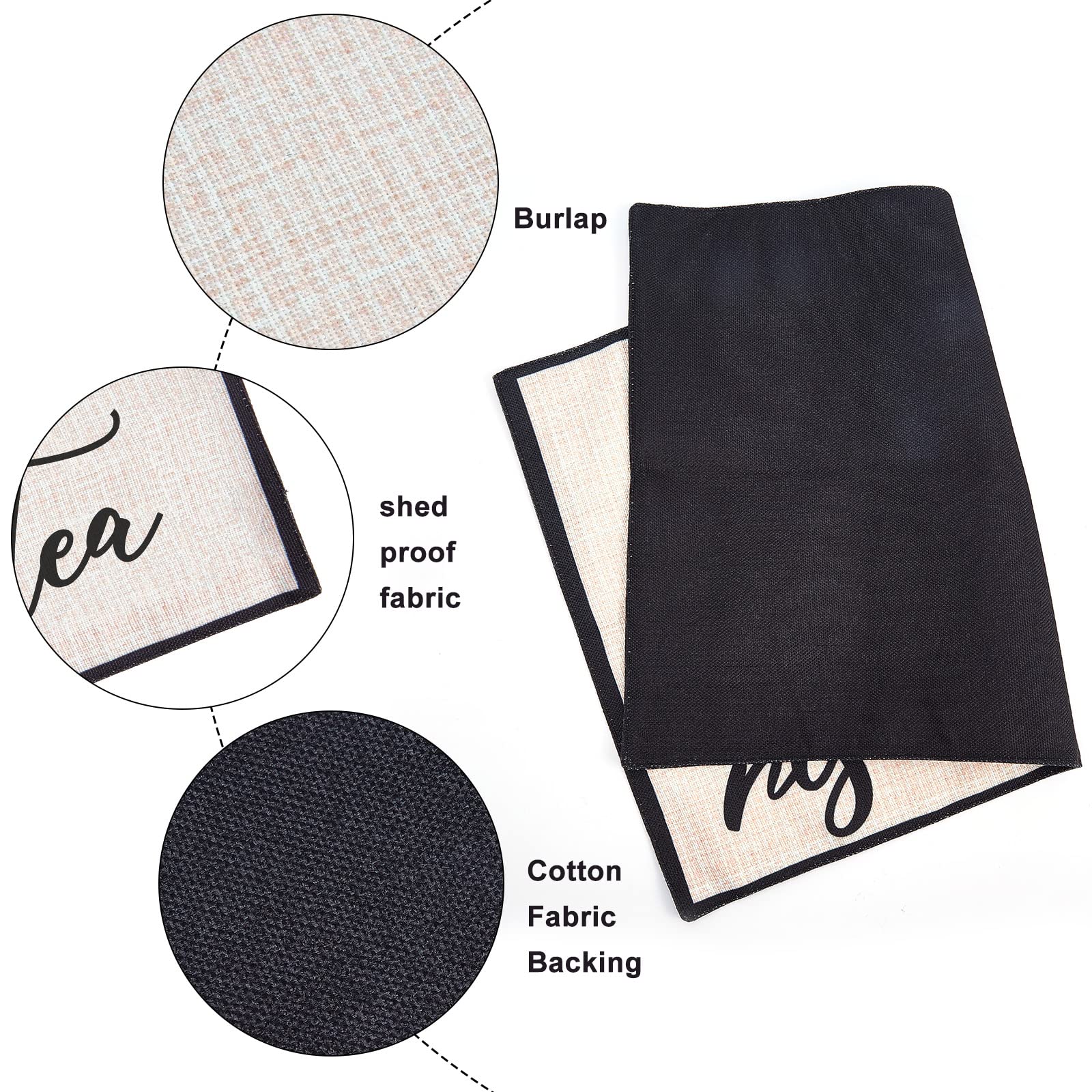 Craspire Coffee Bar Mat 2Pcs Coffee Maker Mat For Coffee Machine, 20   X 14    Burlap Placemat With Fabric Backing Coffee Mat Co
