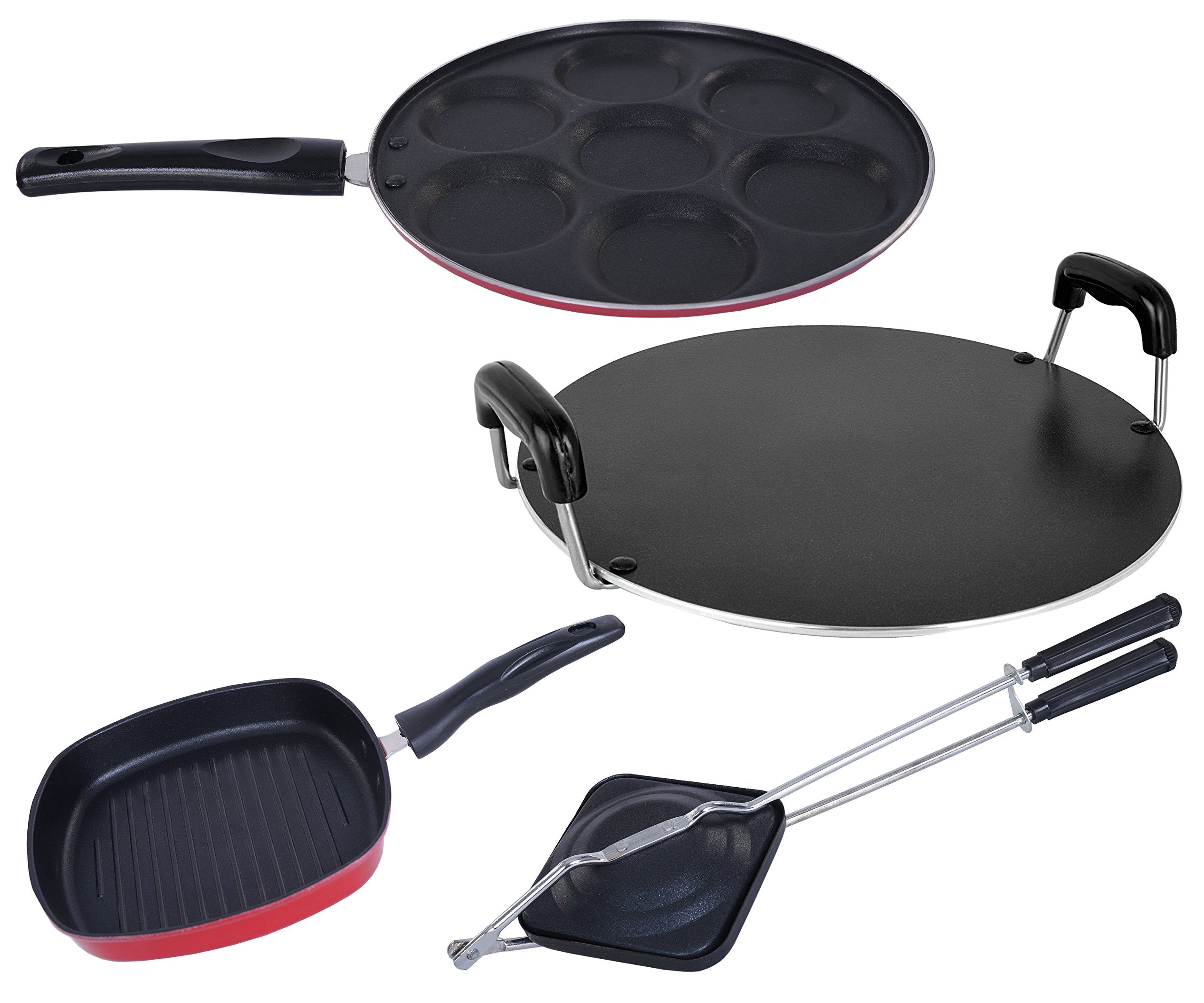 Nirlon NonToxic Chemical Free Aluminium NonStick Cookware Essential Combo Item Set Offer, Up(7)_Gp(24)_Rt_Ht