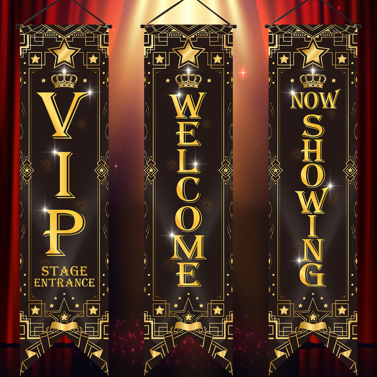Tegeme Movie Night Porch Sign Banner Movie Theme Party Decorations Theater Welcome Now Showing Light Camera Action Hanging Porch