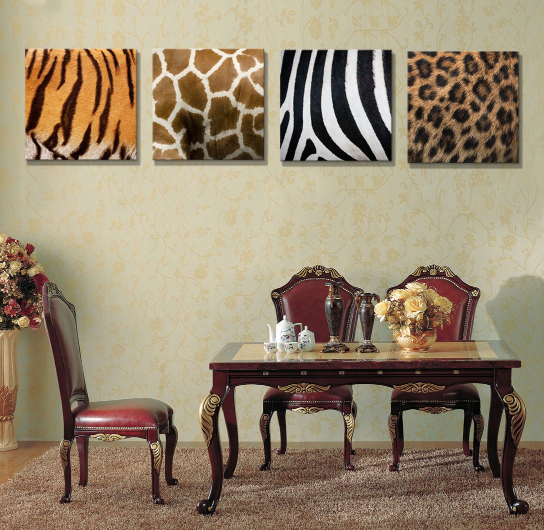 Wall26 - Canvas Prints Wall Art - Canvas Prints Wall Art - Tiger Fur/Skin Texture - 24''X24''
