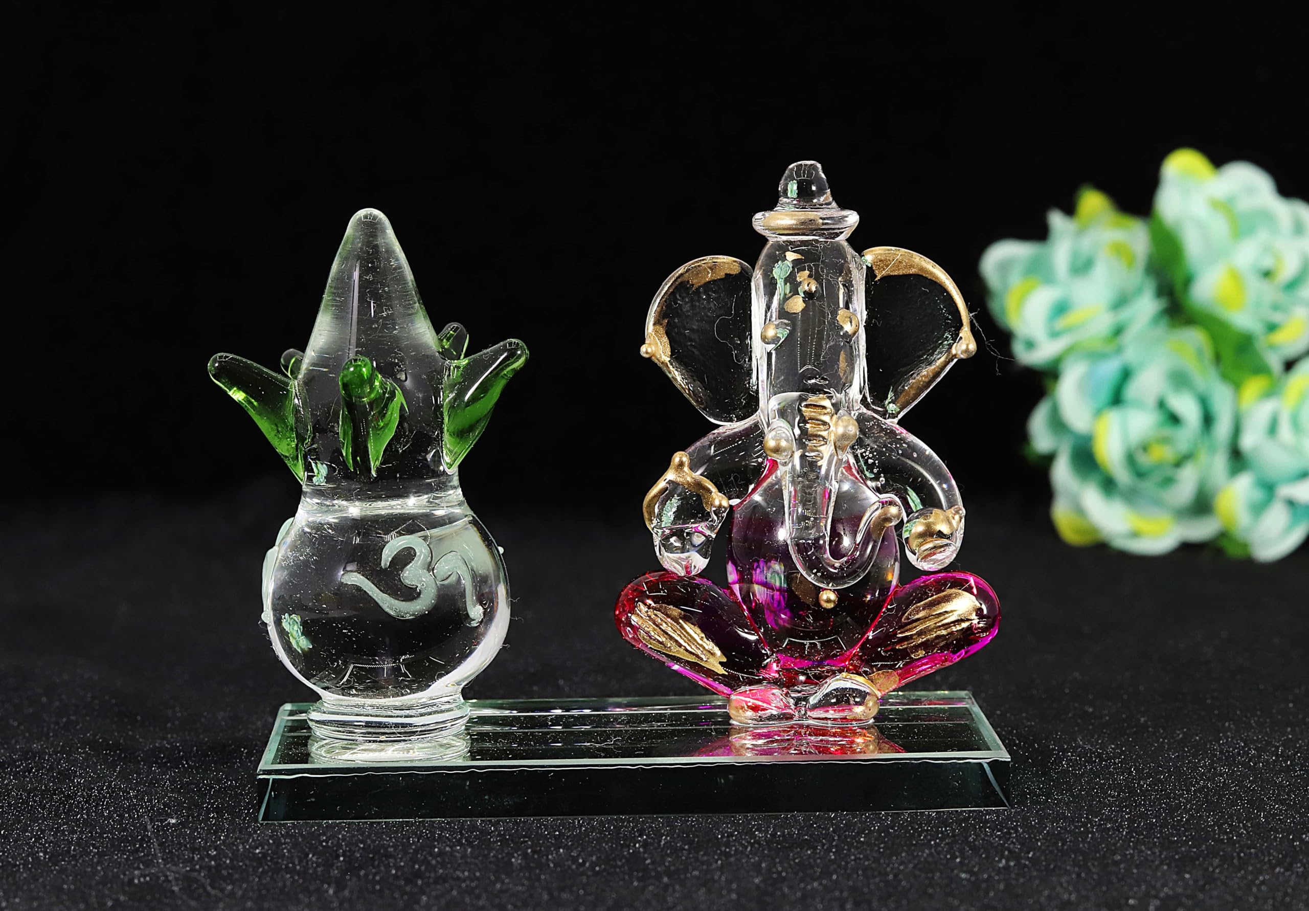 Nmii Lord Ganesh Ji Idol For Car Dashboard Home Dcor Office Temple Puja Room With Kalash | Home Dcor Items | Ganesha Idol | Ganp