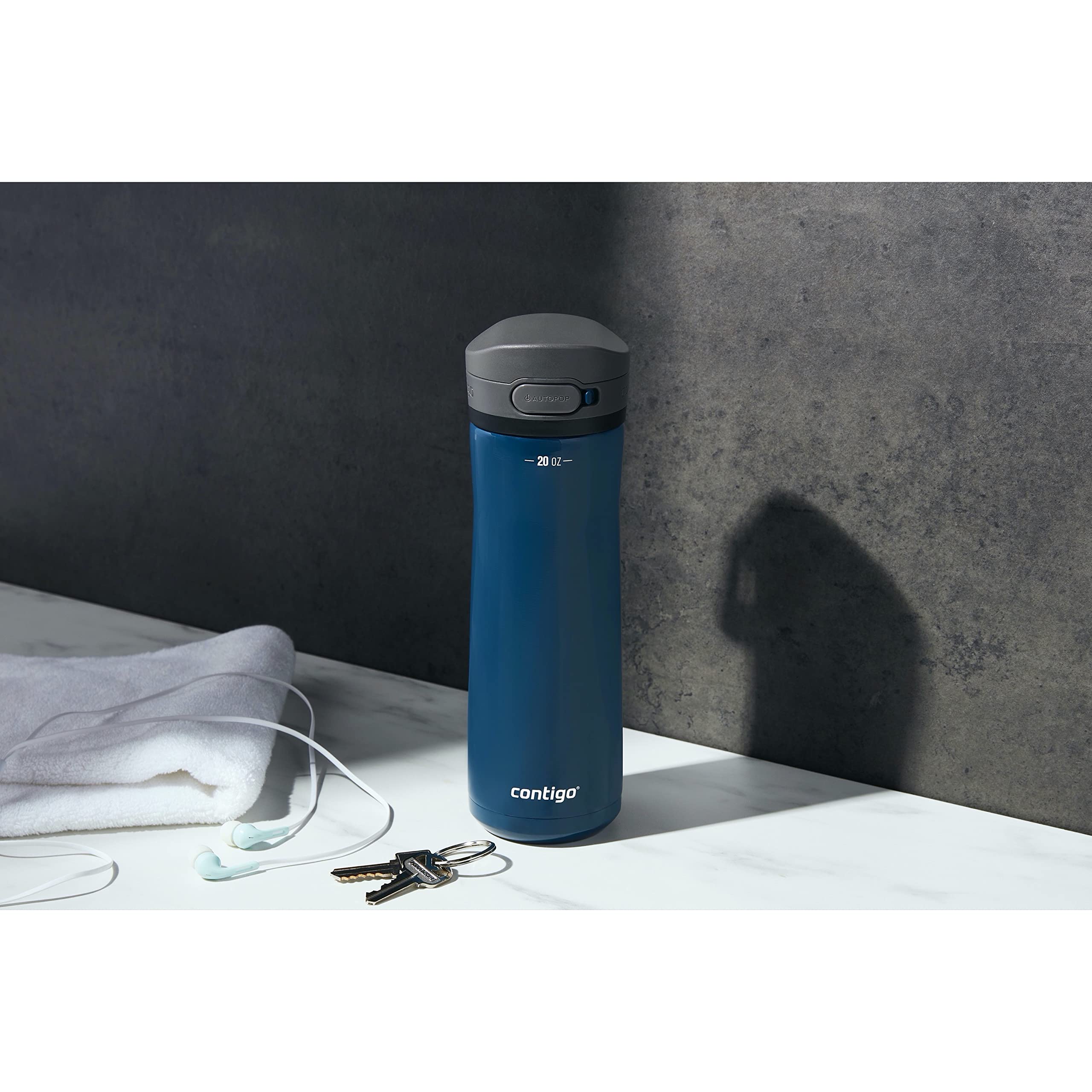 Contigo Jackson Chill 2.0, Vacuum-Insulated Stainless Steel Water Bottle With Secure Lid, Leak-Proof Travel Friendly, 20Oz Capac