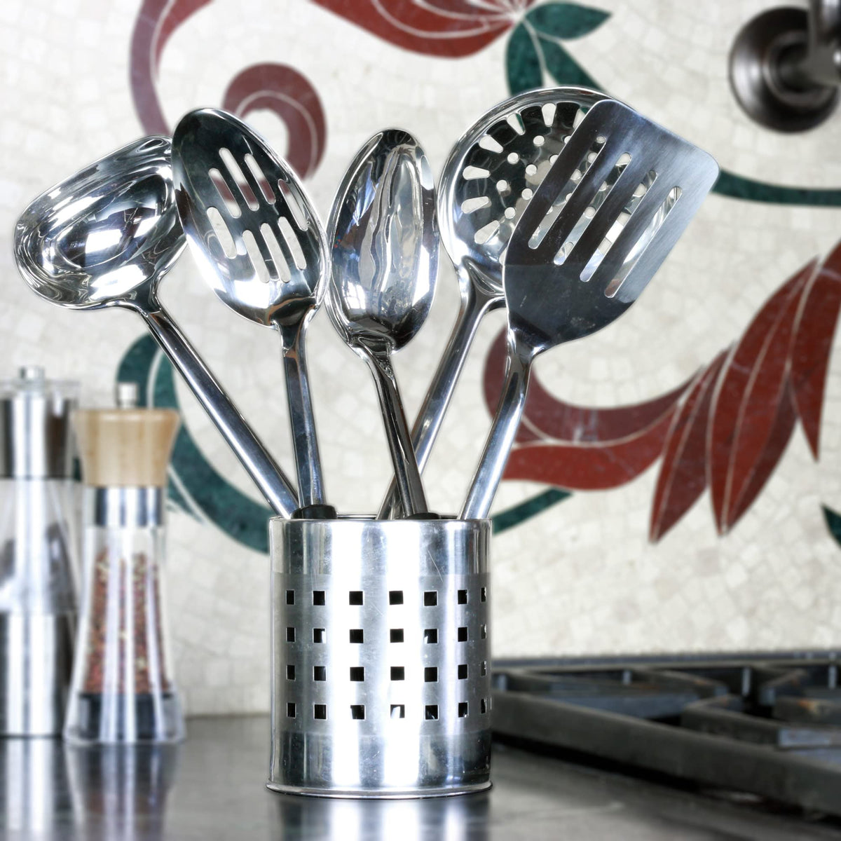 Chef Tools Set Chef Craft Heavy Duty Kitchen Tool And Utensil Set, 6 Piece, Stainless ...