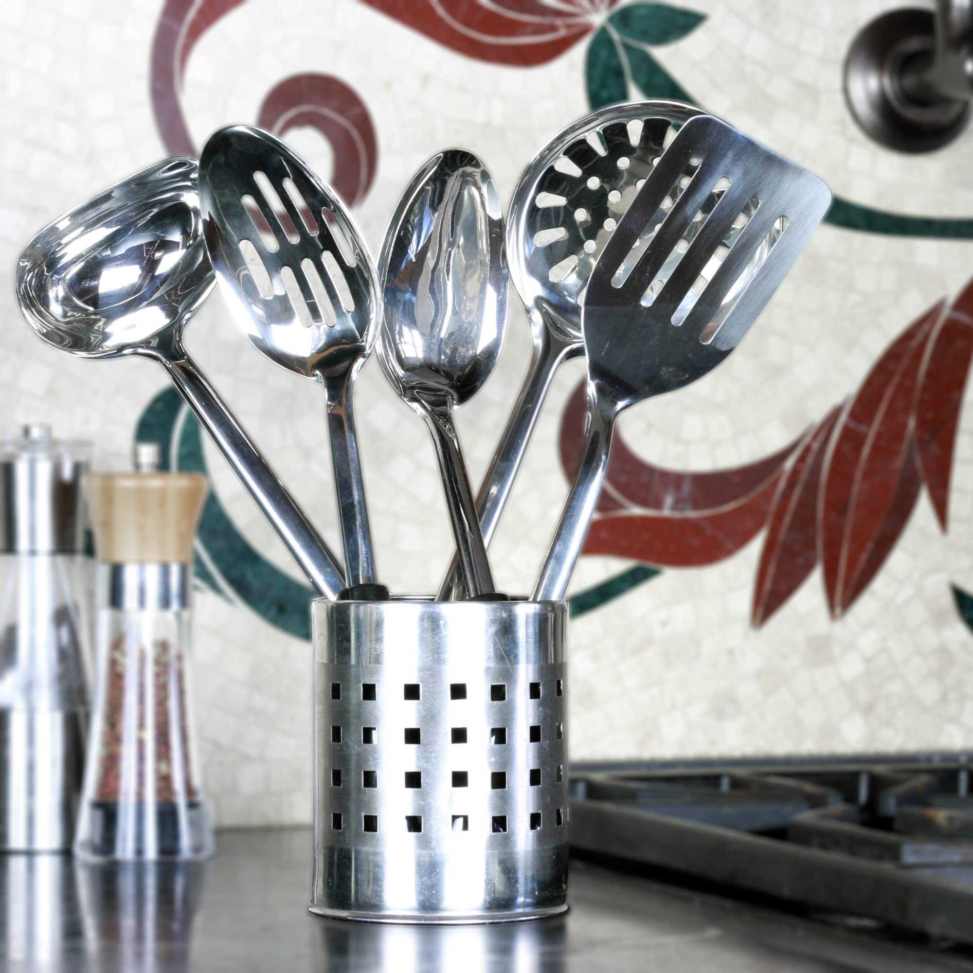 Chef Craft Heavy Duty Slotted Skimmer, 13.75 Inch, Stainless Steel