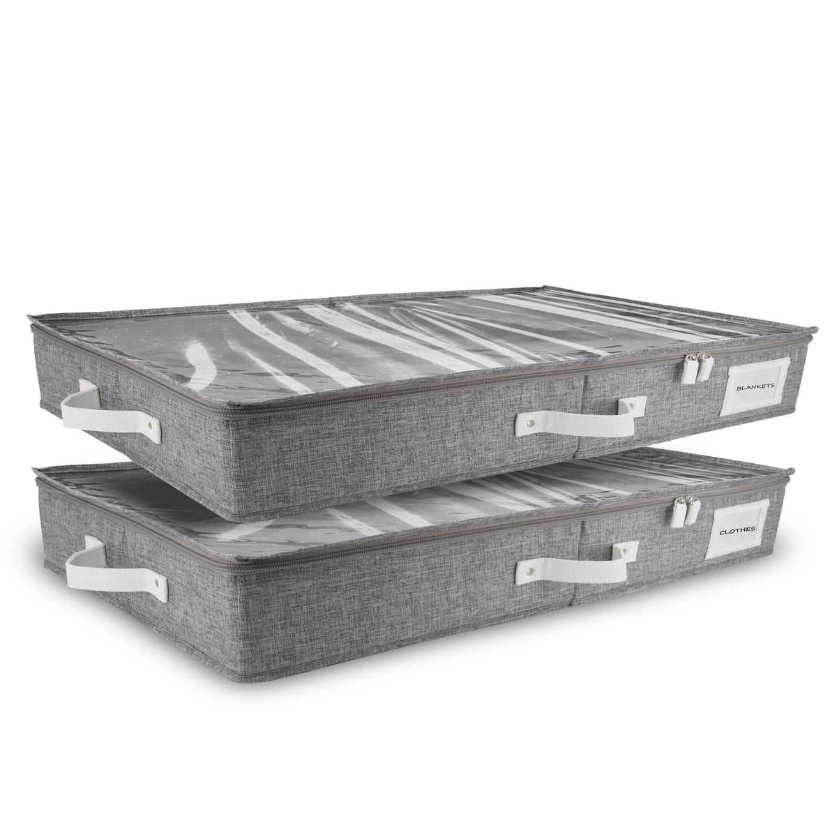 HOMELUX THEORY Low Profile Under Bed Storage Containers, 33x17x4.5 Clothes & Shoe Organizer Underbed Storage Box Drawer for Bedr