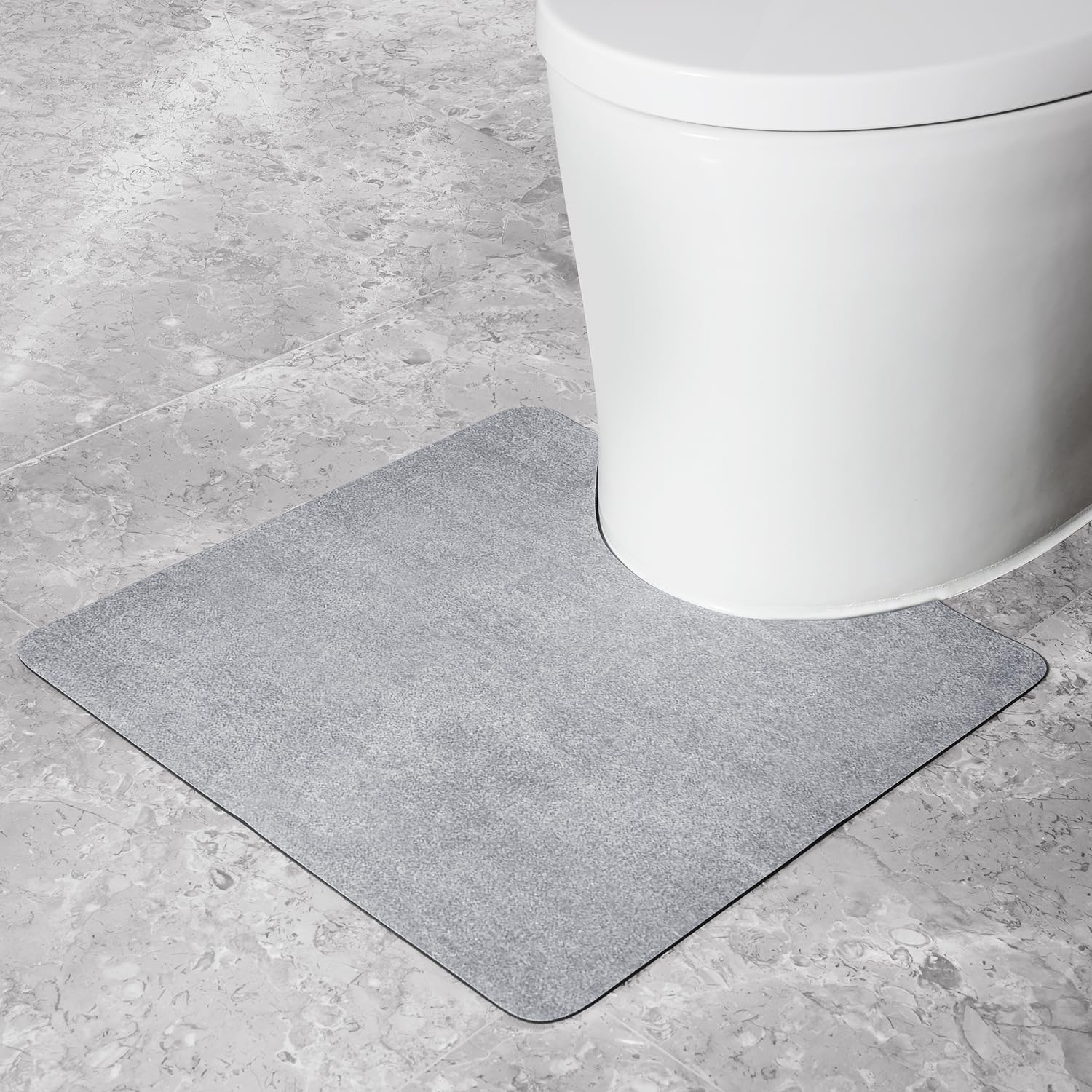 Stiio Thin Toilet Rugs U-Shaped 20X20, Soft Absorbent Microfiber Bathroom Rugs, Non-Slip Bathroom Mats, Quick Dry Easy Clean For