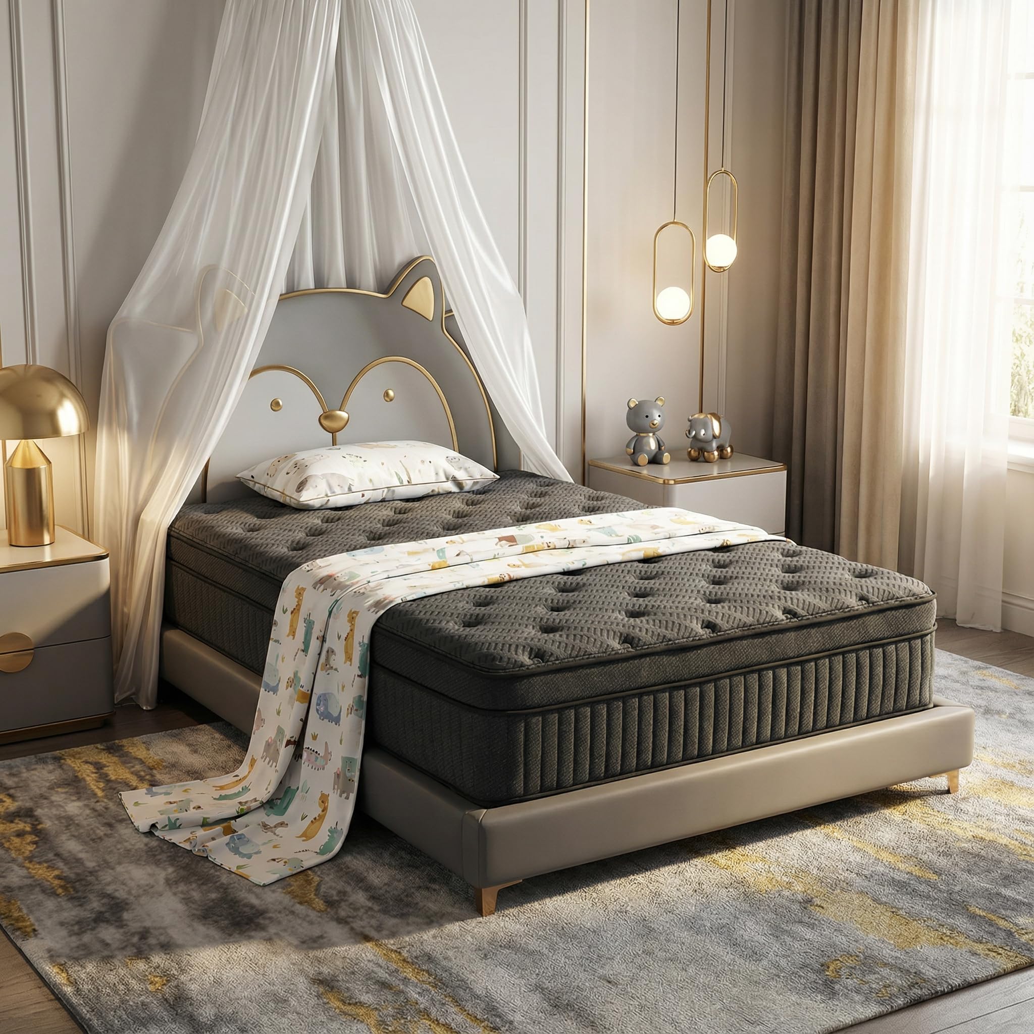 Inight Twin Mattress, 12 Inch Twin Size Mattresses In A Box, Hybrid Gel Memory Foam & Individual Pocket Springs, Edge Support, M