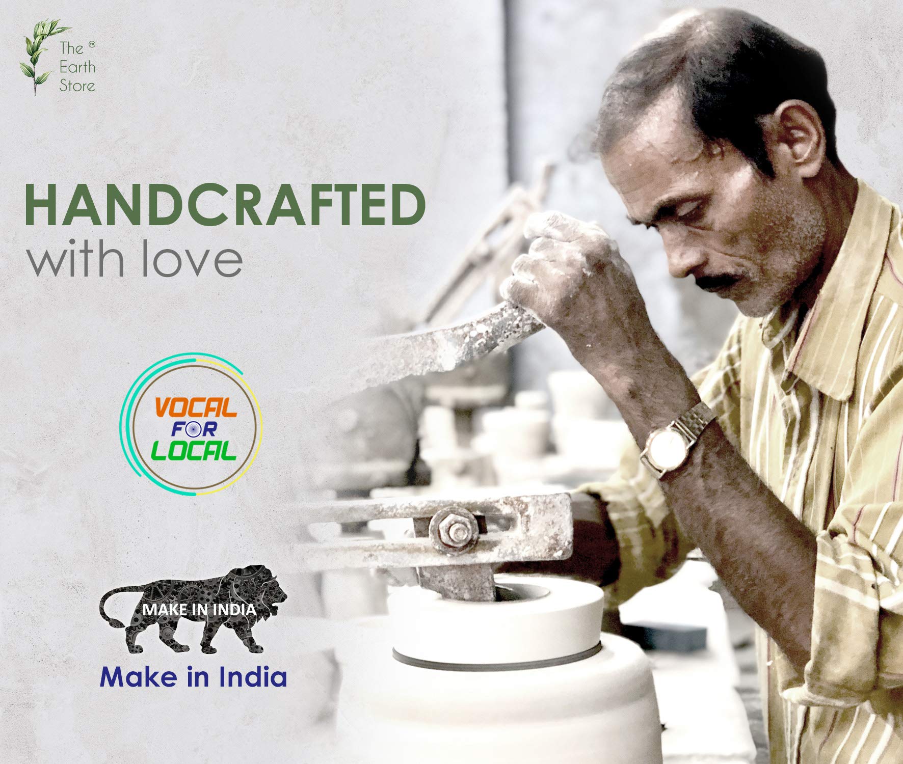 The Earth Store Glam Studio Coffee Mug Set of 6 Ceramic Mugs to Gift to Best Friend, Tea Mugs, Microwave Safe Coffee Mugs, Ceram