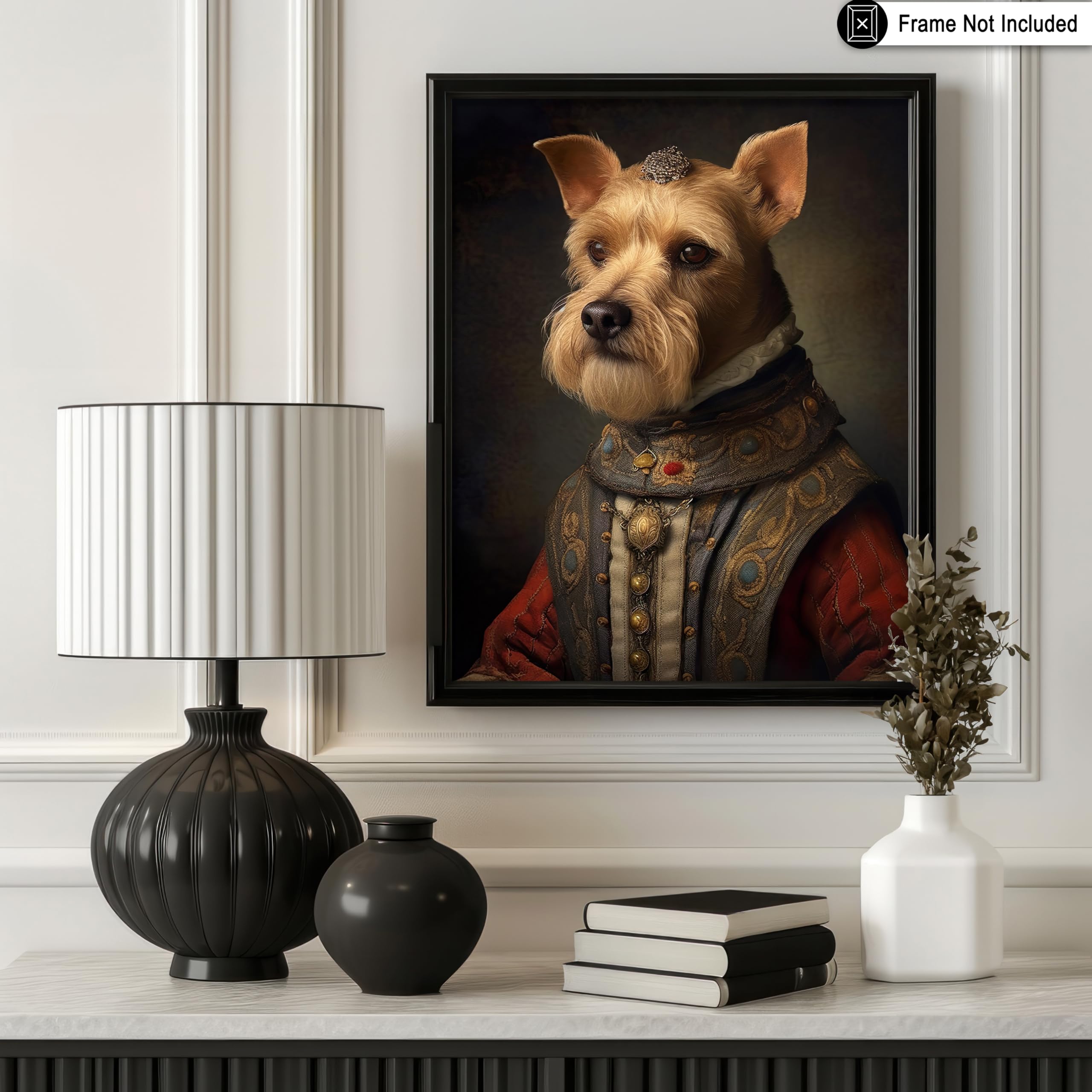 Poster Master Aristocratic Terrier Poster - Dog Print - Renaissance Art - Dog Breed Art - Gift For Men, Women & Animal Lover - F