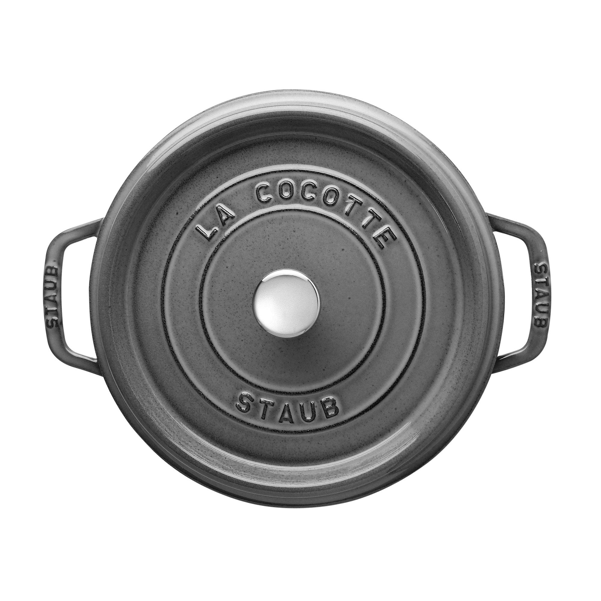 Staub Cast Iron 4-Qt Round Cocotte - Graphite Grey, Made In France