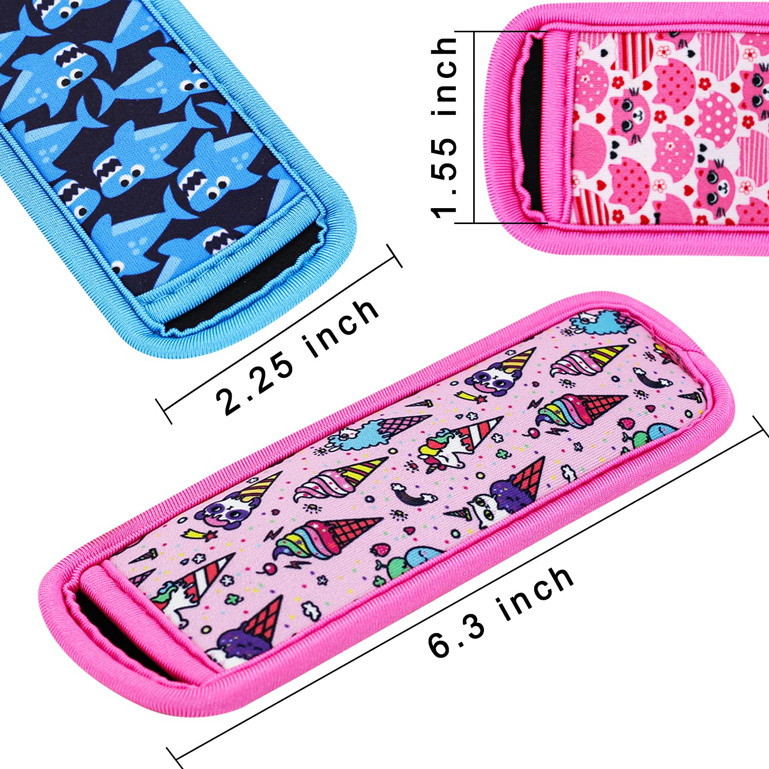 Hzran Ice Pop Sleeves, 8 Pieces Ice Pop Neoprene Insulator Sleeves, Freezer Popsicle Holder Sleeves, Colorful Ice Sleeves Holder