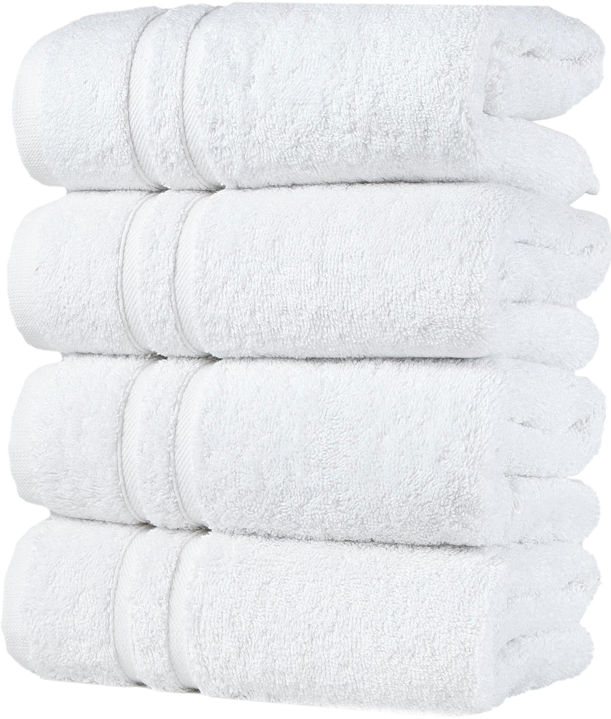 Hawmam Linen White Hand Towels 4-Pack -16 X 29 Turkish Cotton Premium Quality Soft And Absorbent Small Towels For Bathroom