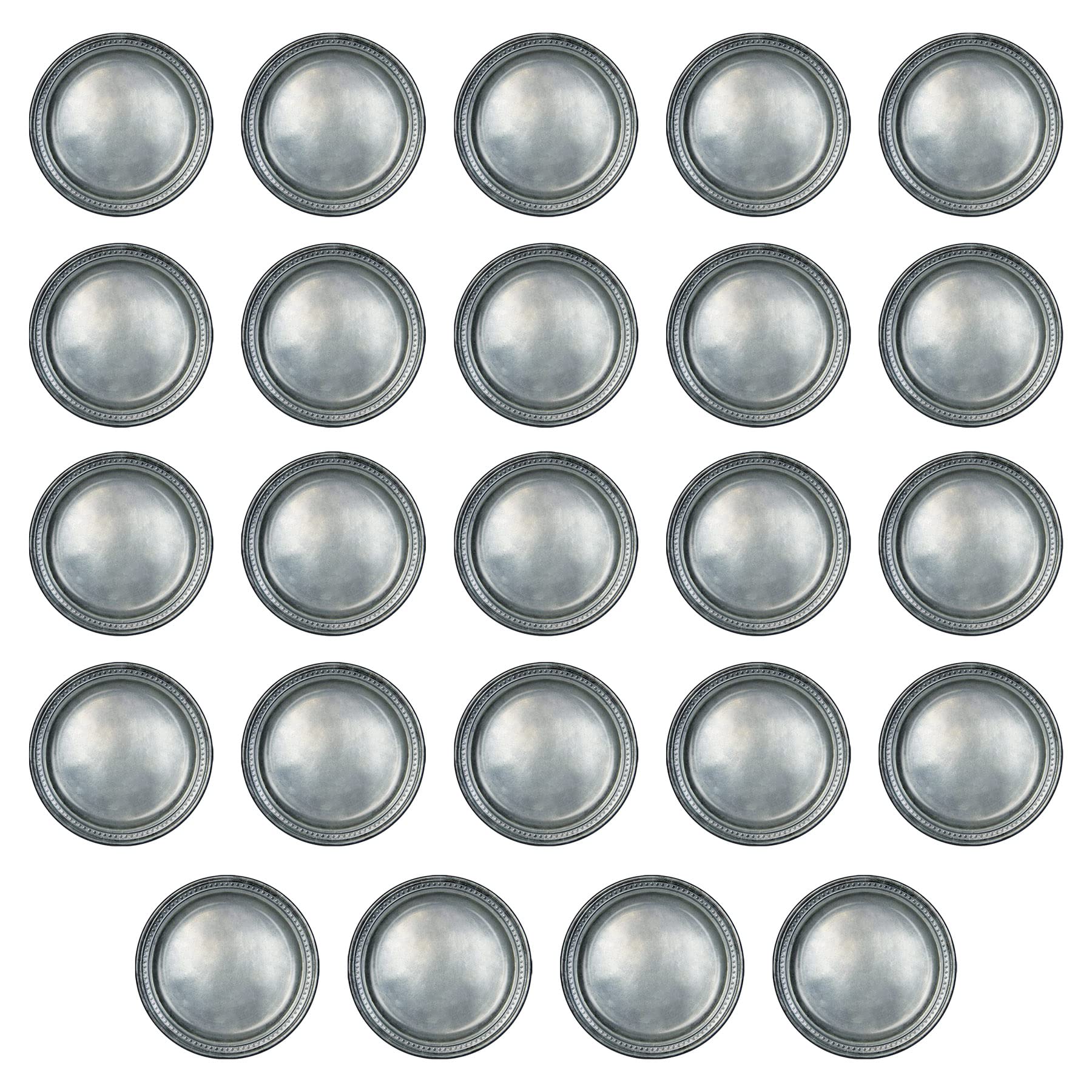 Beistle 24 Piece All Occasion Disposable Pewter Paper Plates Medieval Party Supplies - Pirate And Halloween Tableware, 9'', 5817