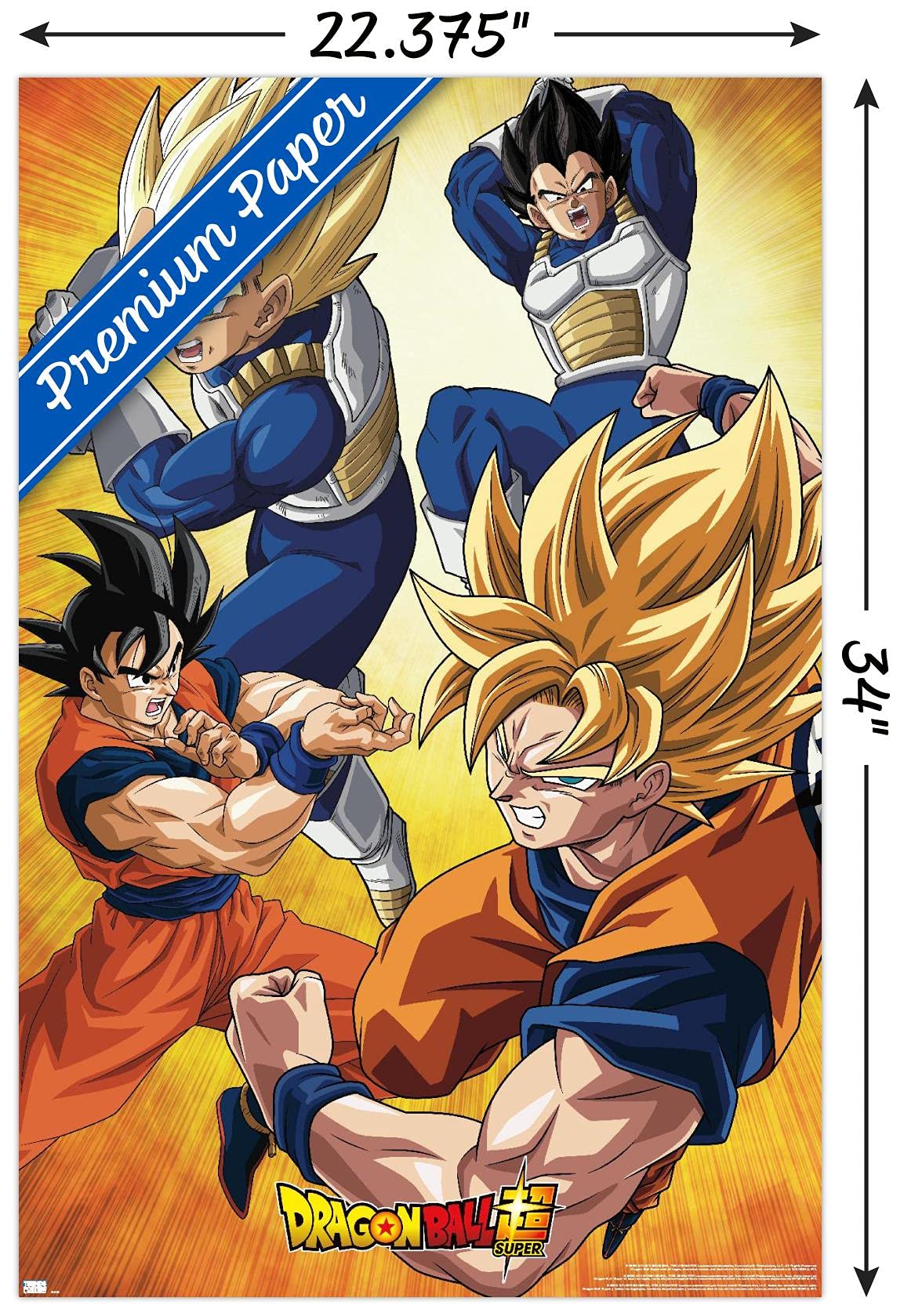 Trends International Dragon Ball Super - Orange Wall Poster, 22.375'' X 34'', Premium Unframed Version