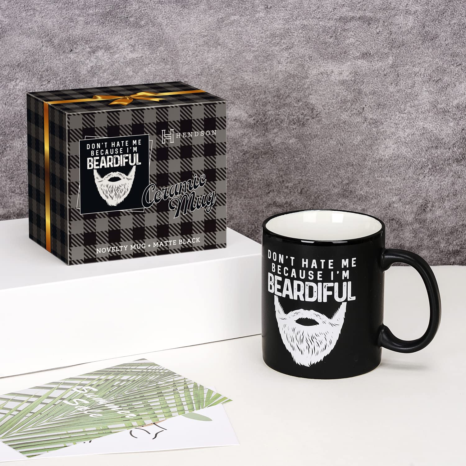 Funny Coffee Mugs for Men - Birthday, Christmas Gifts for Beard Lovers - Bearded Dad, Brother, Uncle, Boyfriend, Husband Gift Id