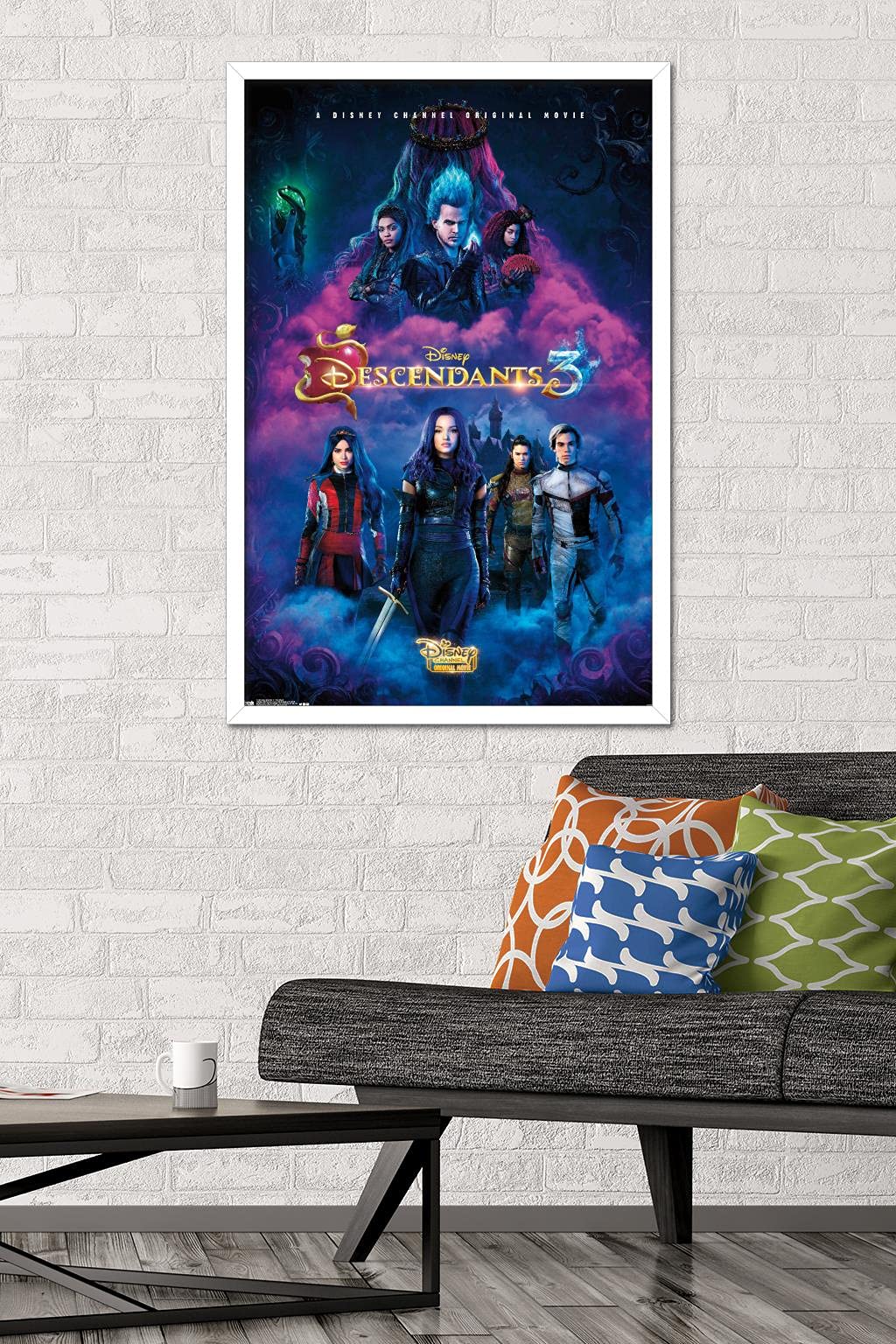 Trends International Disney Descendants 3 - One Sheet Wall Poster, 22.375'' X 34'', White Framed Version