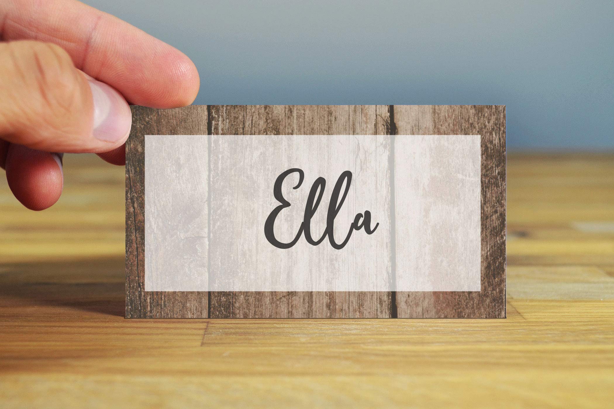 Stonehouse Collection Rustic Christmas Place Cards - 25 Rustic Trees Christmas Table Tents - Name Place Cards (Rustic Trees)