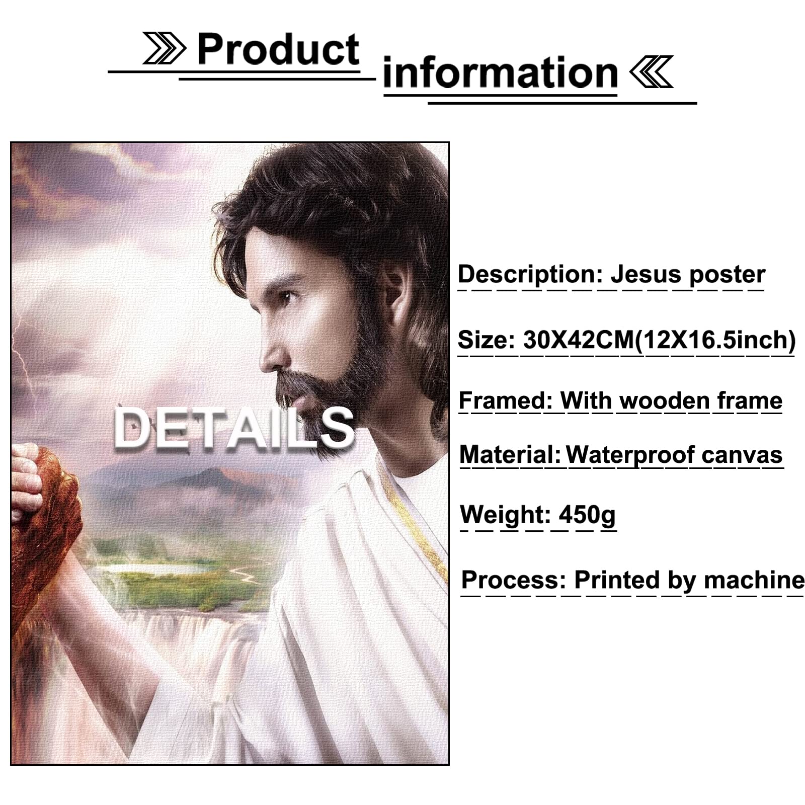 Jesus Christ Canvas Wall Art Jesus Arm Wresties Satan Modern Religious God Poster Hd Framed Print Painting Picture Artwork For B