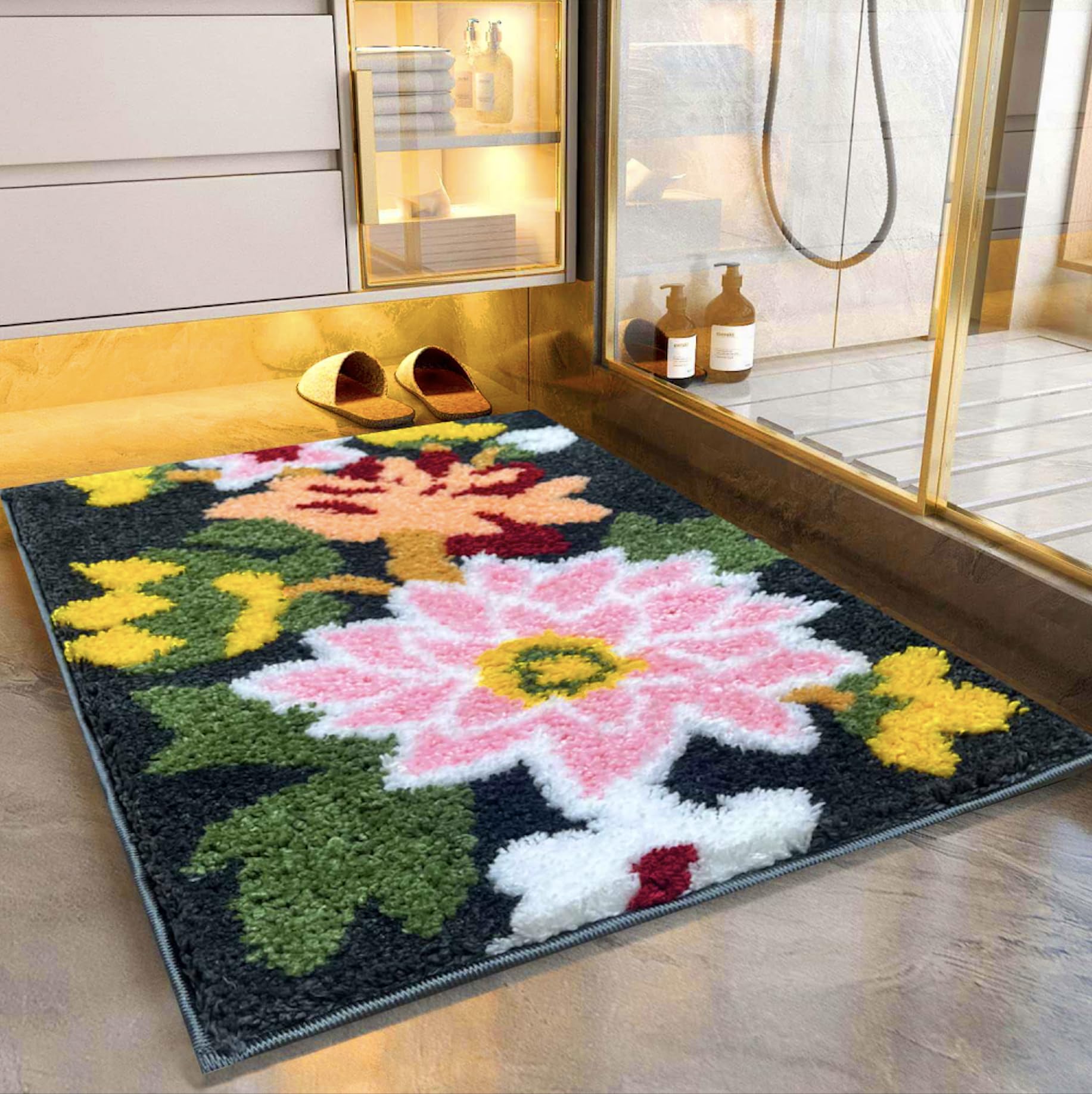 Roseate Nature Super Soft Anti Skid (50X80 Cm) Microfiber 2000 Gsm Bath Mat Super Absorbent Anti-Skid Door Mats For Home/Bathroo