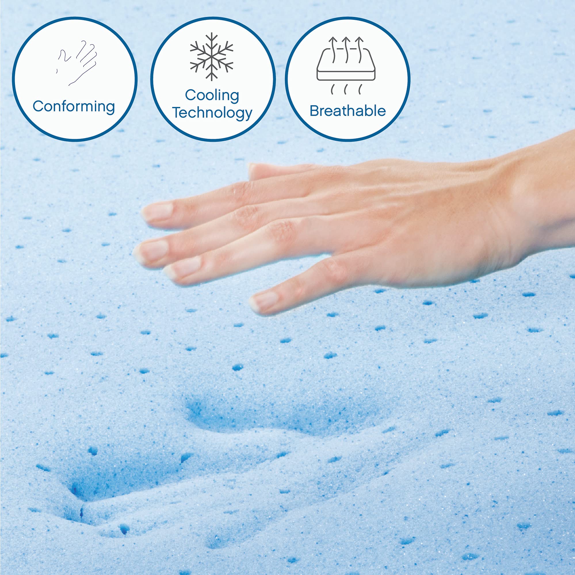 Cool Gel Ventilated Memory Foam 10-Inch Mattress, Certipur-Us Certified, Mattress In A Box, Twin, White