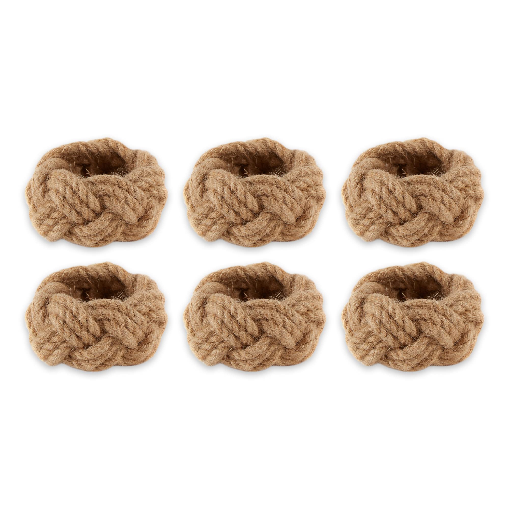 NAUTI KNOT NAPKIN RING SET/6