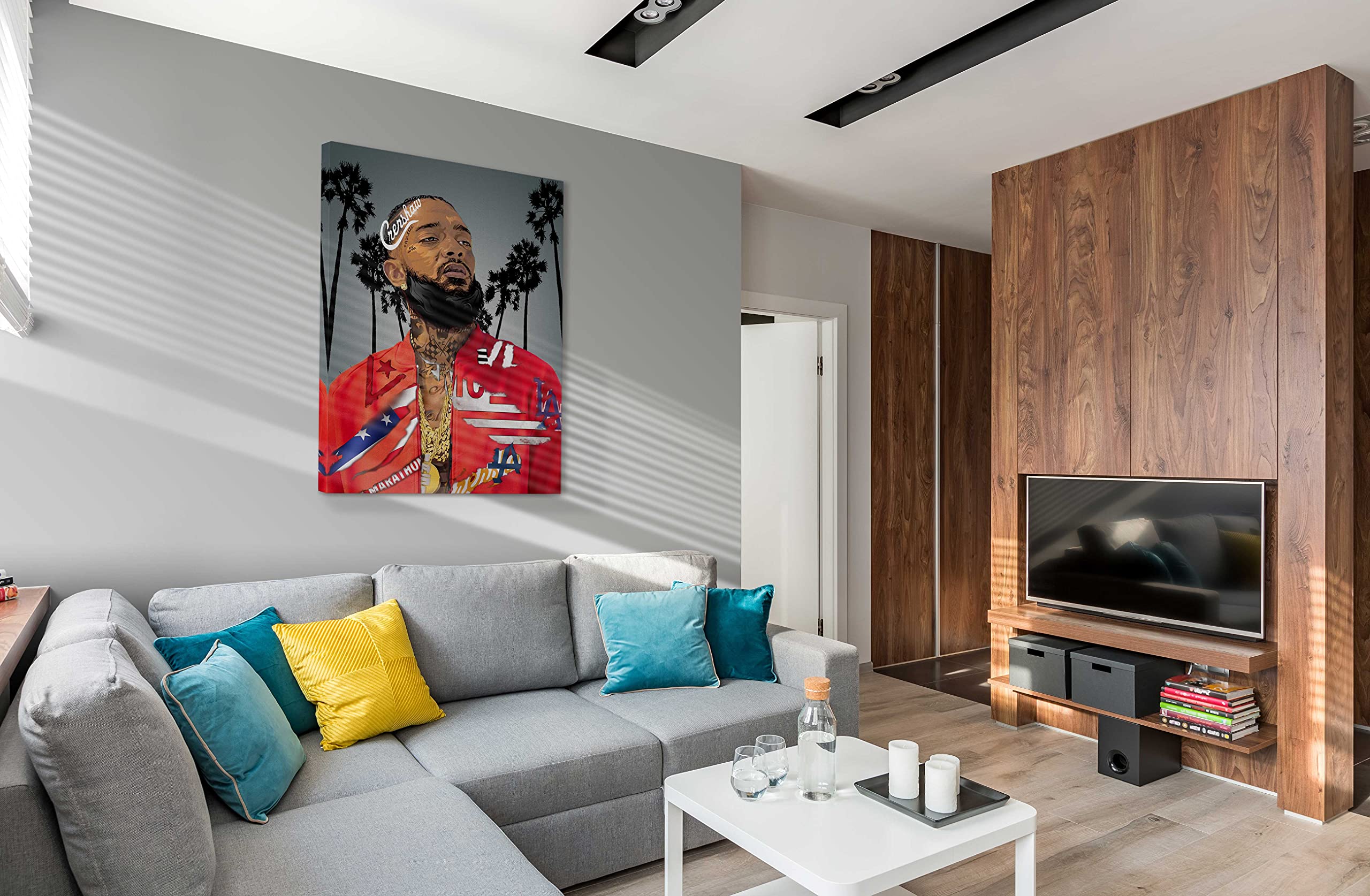 Spiritualhands Nipsey Hussle Wall Art Print, Home Decor Framed Poster Wall Art Canvas Artwork For Living Room, Pictures For Bedr
