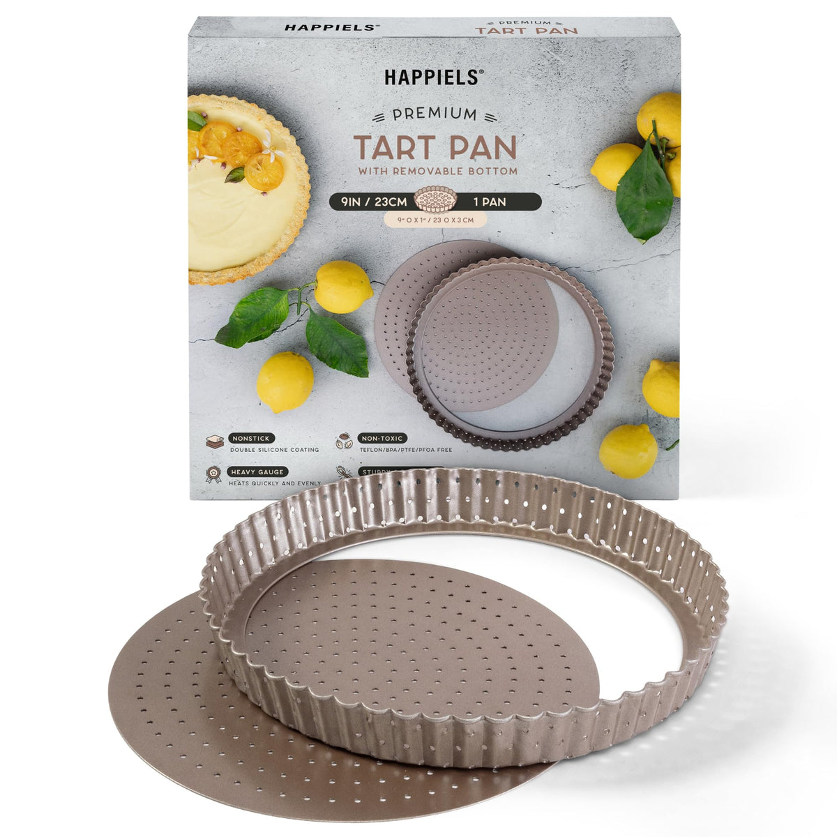 Happiels Non Toxic Nonstick Madeleine Pan 12 Well Set Of 2 (24 Wells), Non Stick Nontoxic Madeleines Pans For Baking, Madeleine