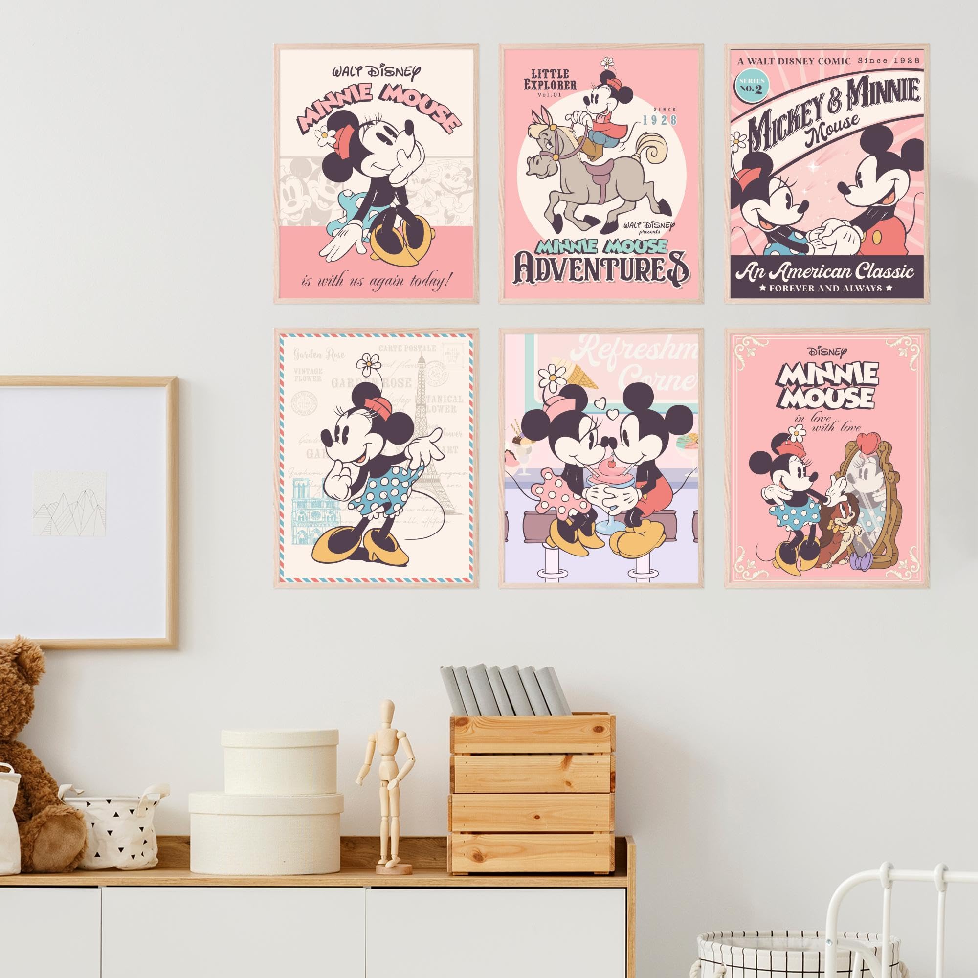 Bigwig Prints Minnie Mouse Wall Decor - Minnie Mouse Poster, Minnie Mouse Room Decor, Minnie Mouse Wall Decor, Minnie Mouse Nurs