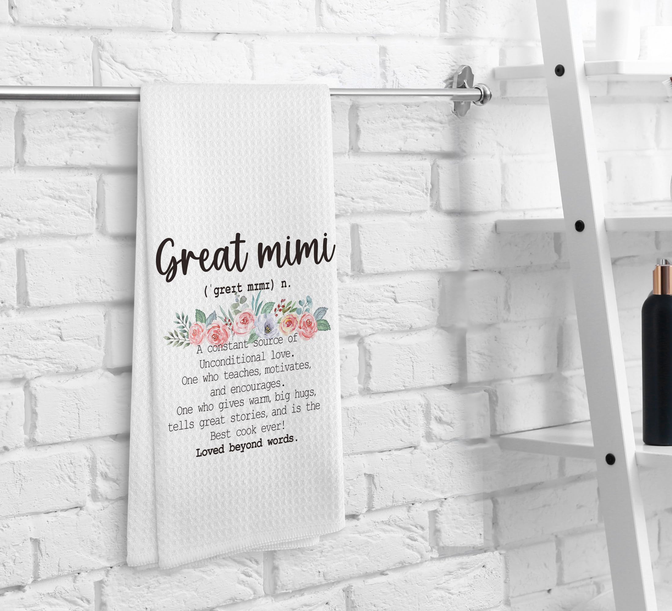 NOQL Great Kitchen Towels and Dishcloths, Mimi Gifts, Best Mimi Gifts Drying Cloth Hand Towels Tea Towels for Bathroom Kitchen,