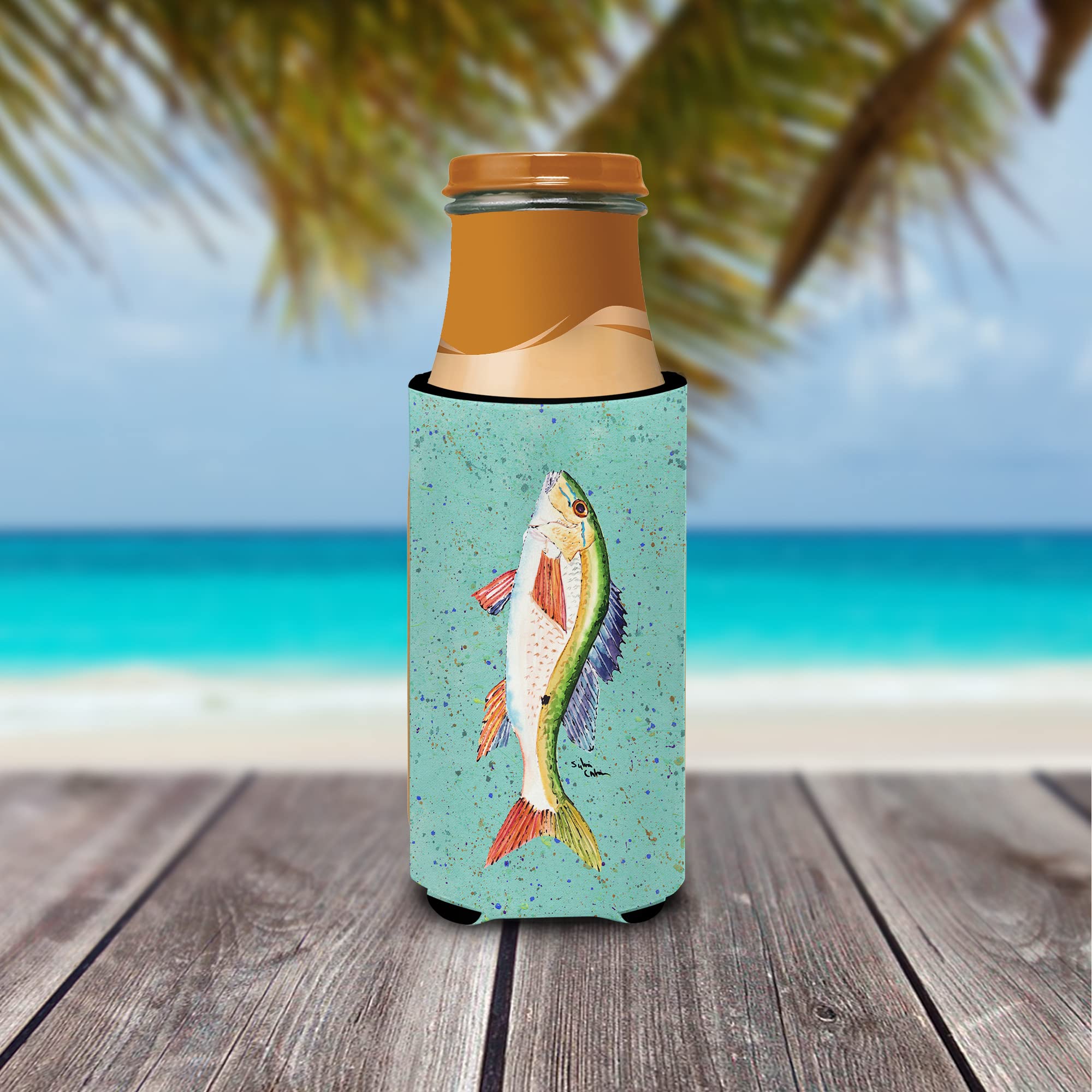 Fish Mutton Snapper Ultra Beverage Insulators for slim cans 8355MUK