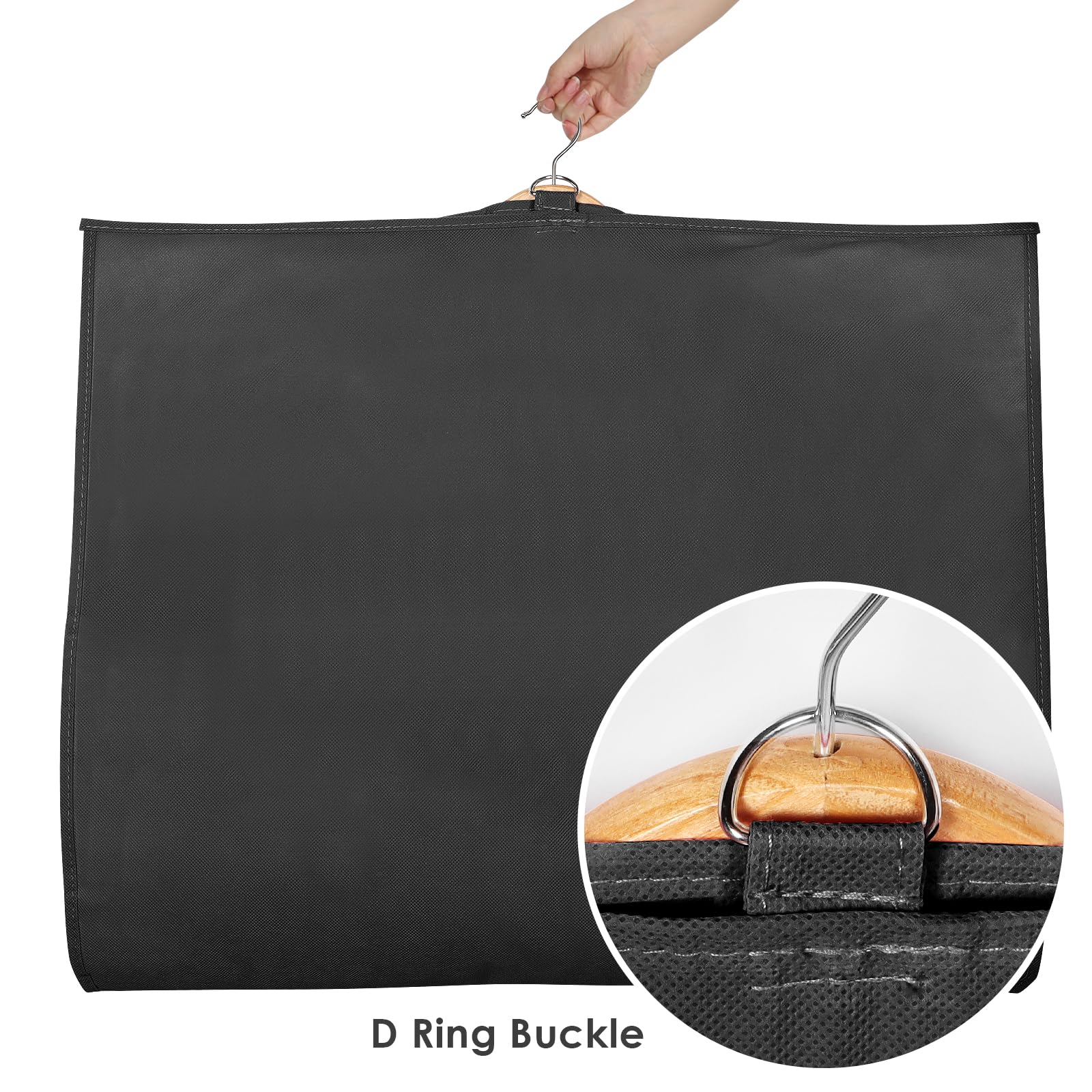 Univivi 40 Inch Kids Dance Costume Garment Bag, Dance Competition Garment Bags For Teens With 3 Medium Clear Zipper Pockets For