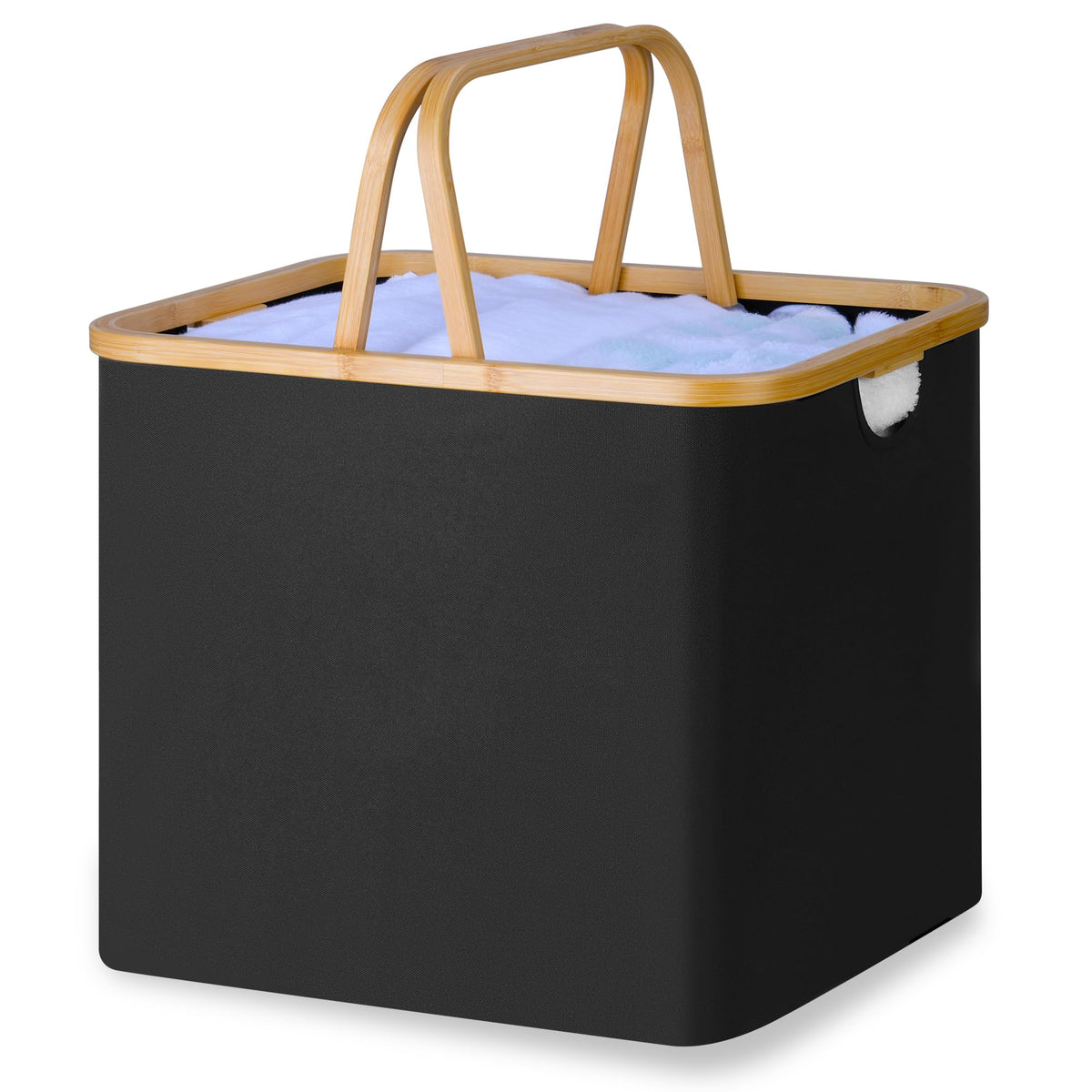 Iegrow Laundry Hamper With Bamboo Handle,60L Laundry Basket,Collapsible Laundry Baskets,Dirty Clothes Hamper For College Dorm, F