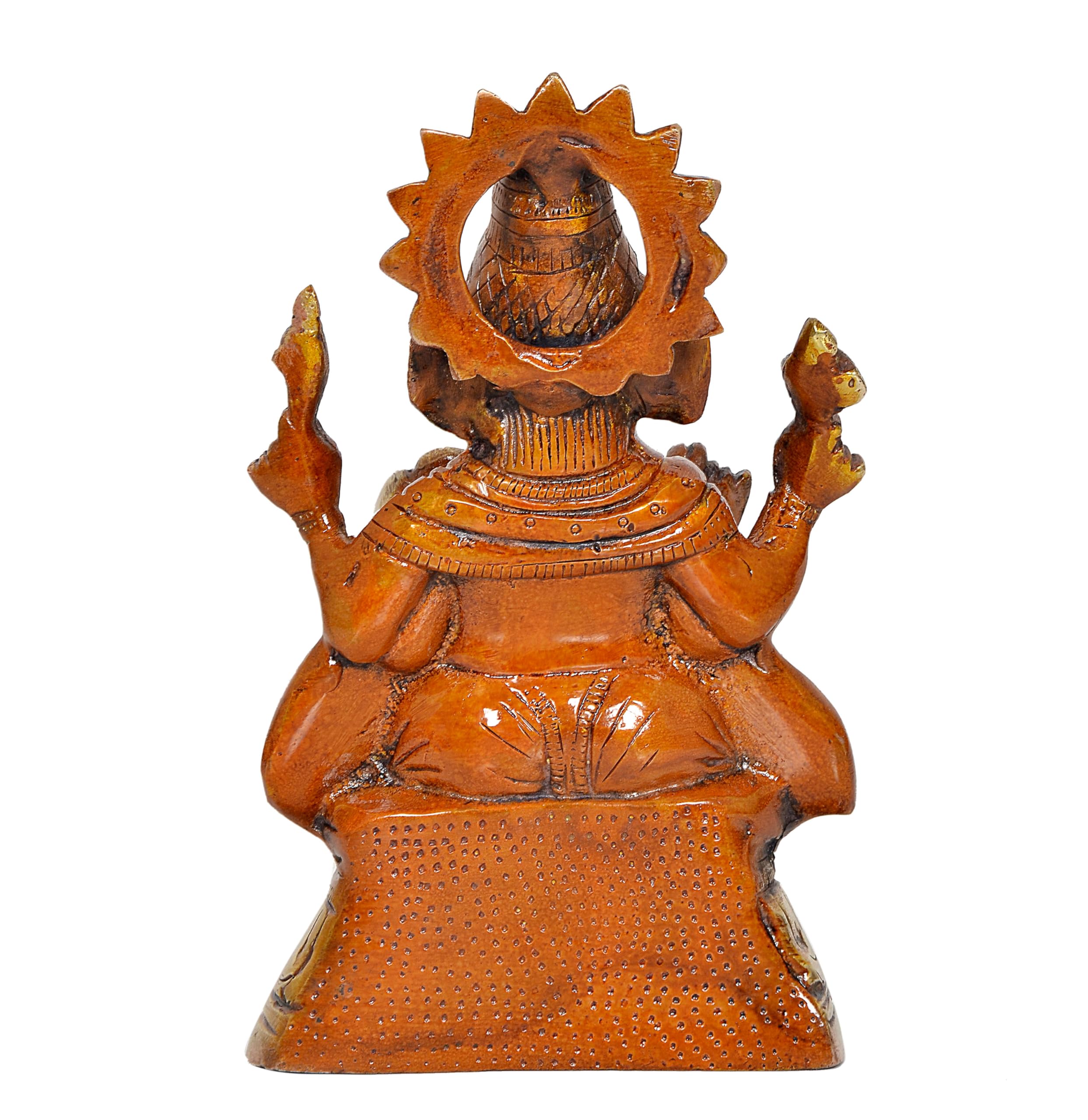 Dattatreya Brass Lord Ganesha Idol Ganesh Statue Sculpture For Home Decor Office Mandir Pooja Decorative Showpiece (Height 7.5 I