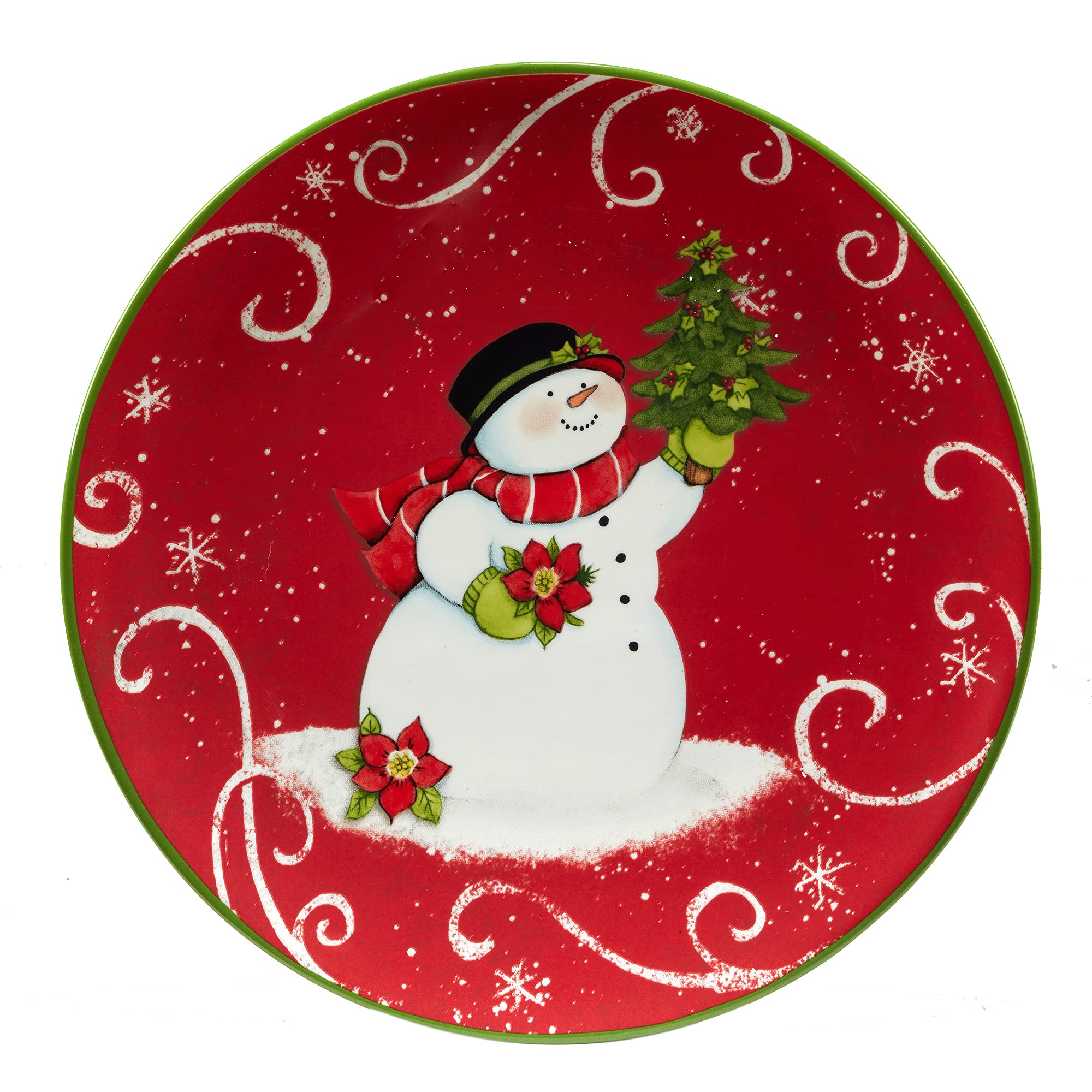 Certified International Holiday Magic Snowman 9'' Dessert/Salad Plates, Set Of 4, Multicolor