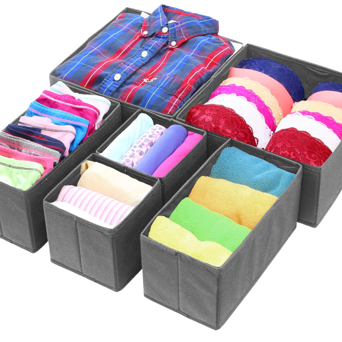 Simple Houseware Foldable Cloth Storage Box Closet Dresser Drawer Divi ...
