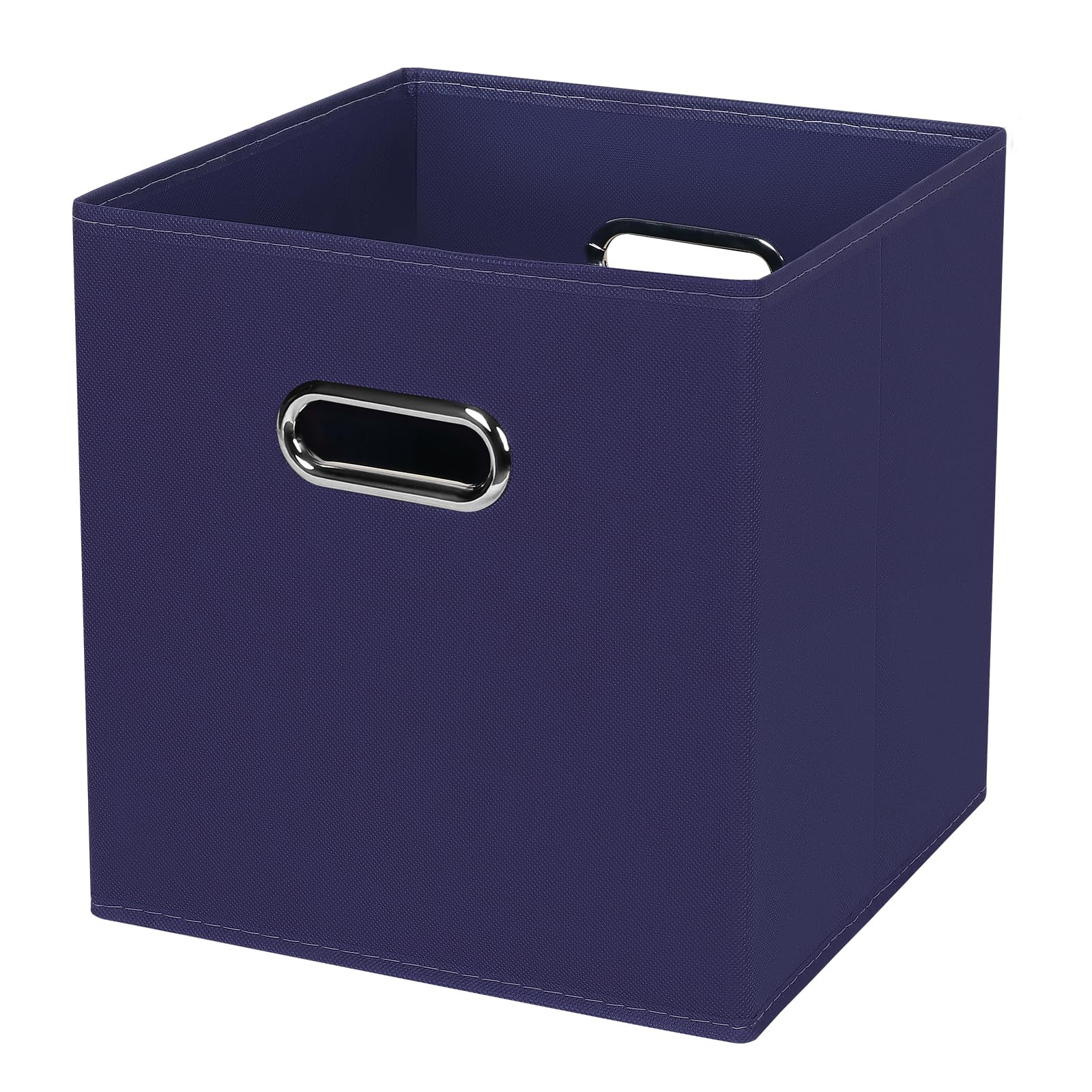 Heayeeg Black Foldable Storage Cubes Bins , Fabric Storage Box Cubes Organizer Baskets With Dual Handles For Home Organizer (Nav