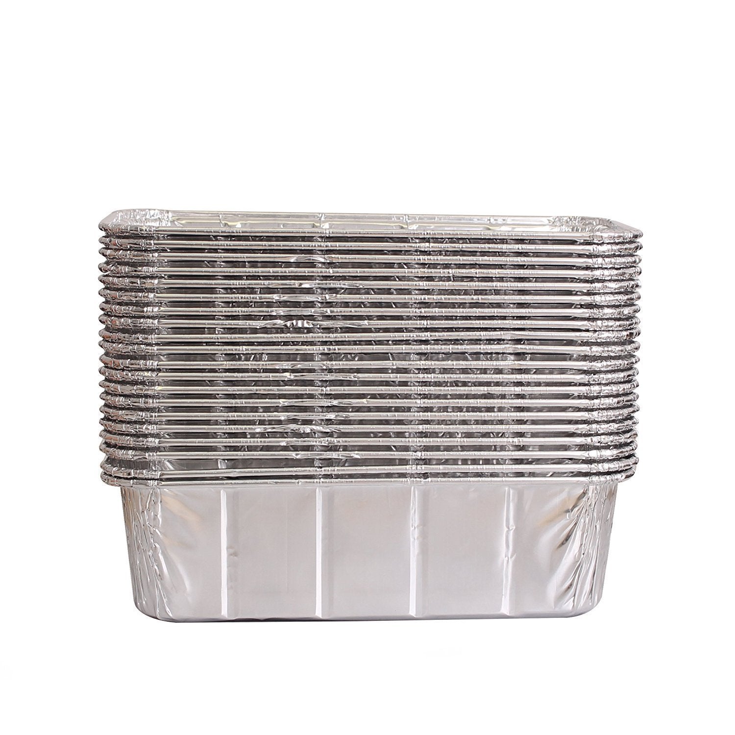 Party Bargains 2 Lb Aluminum Loaf Pan - 20 Pack, 8.5'' X 4.5'' X 2.5'' Heavy Duty Disposable Bread Pans For Perfect For Baking,