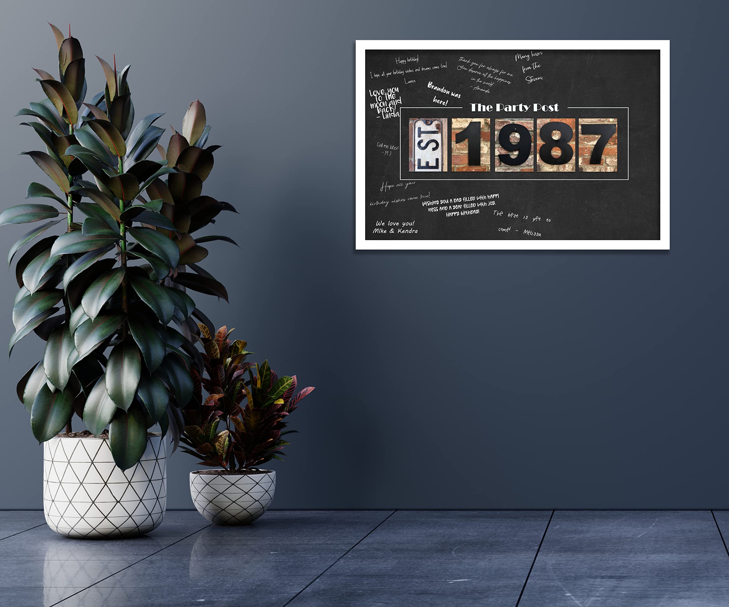 37Th Birthday Party Decorations - Chalkboard Guest Book Alternative Poster. 11X17 Party Sign For Him Or Her Turning 37 Years Old