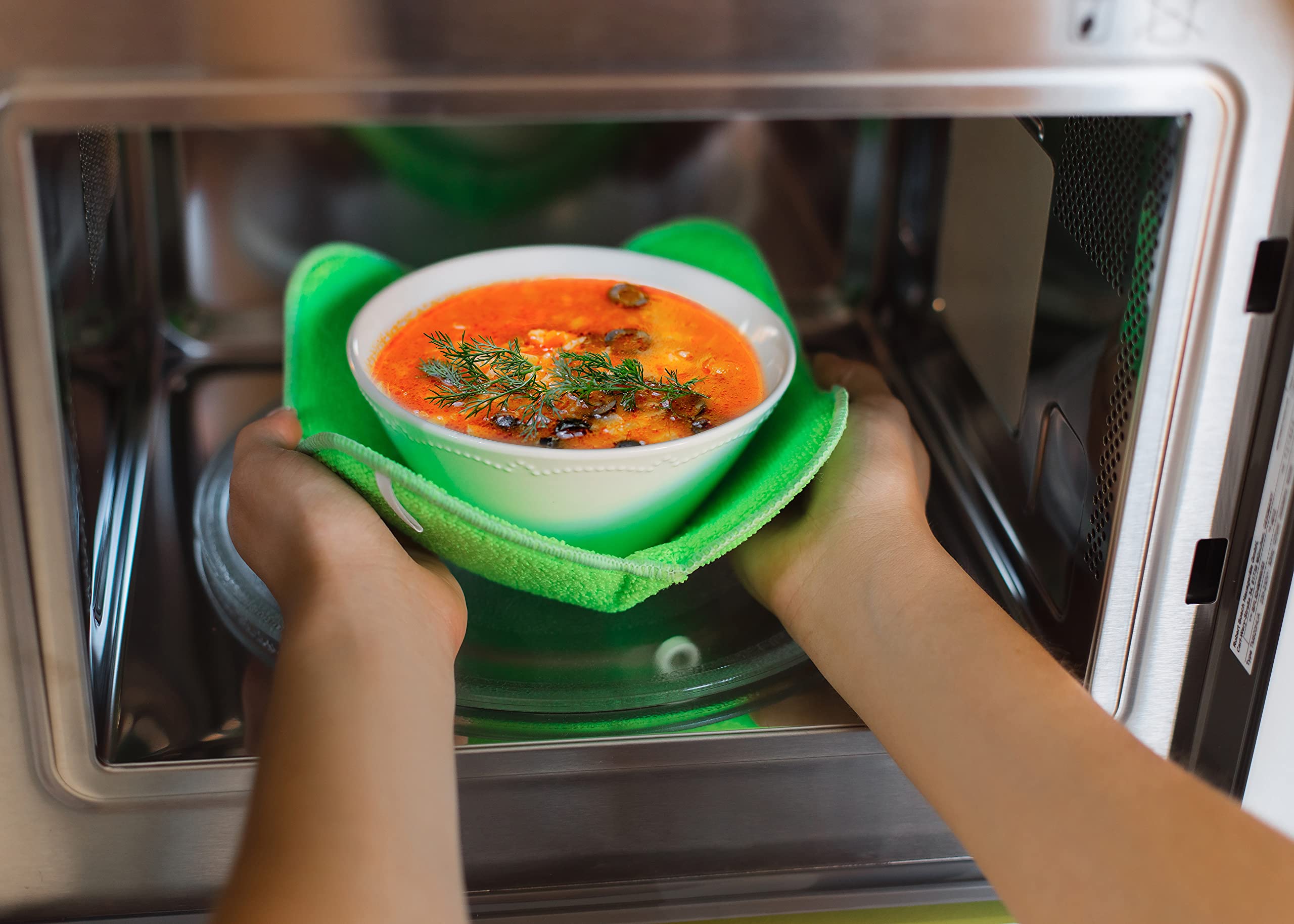 Sheff Microwave Bowl Cozy Huggers Set Of 4 - Durable And Reliable - For Hot And Cold Bowls, Plates And Dishes Bowl Holder For Mi