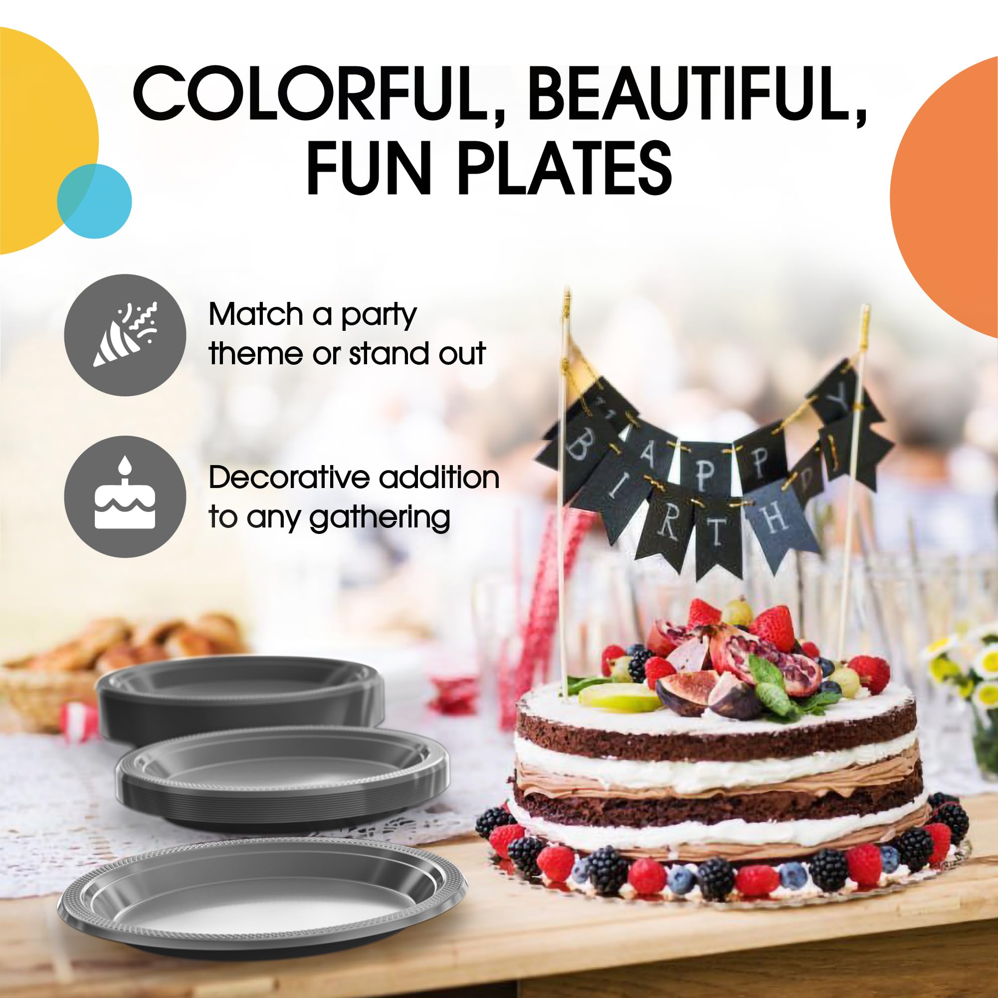 Exquisite Silver Plastic Plates For Party 7 Silver Disposable Plates For Party Supplies 100 Pcs Disposable Dinner Plate Heavy